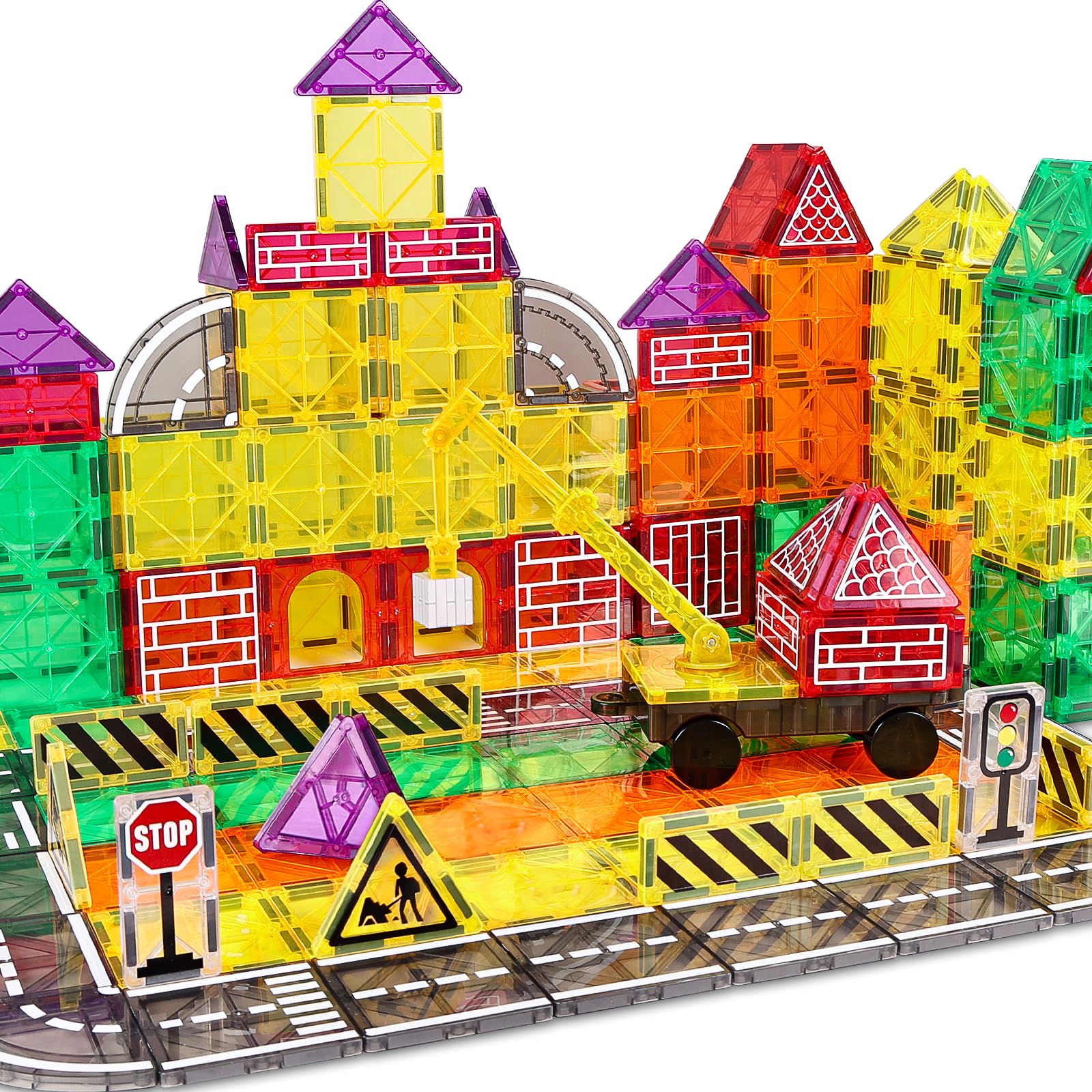 Magnetic Road Building Blocks Set - 40 Pcs-image-4624a974-ffb8-49f1-b2c6-635c7e392db2-108045