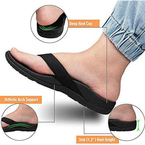 Women'S Orthotic Sandals Flip Flop Slides With Arch Support For
