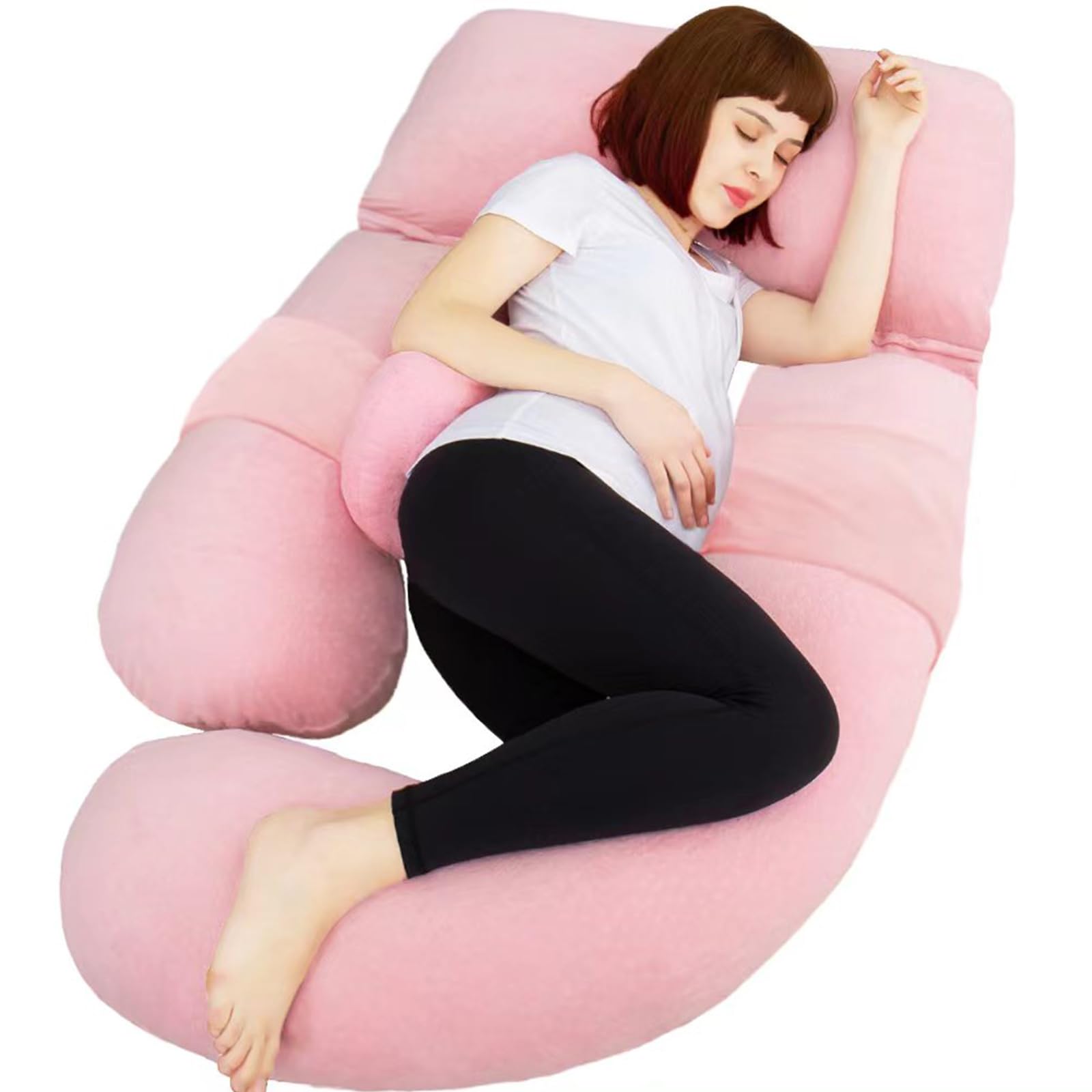 Full Body Maternity Pillow with Washable Cover - Pink XL-image-ee16dc97-c672-4943-9264-9a755c7d4189-94457