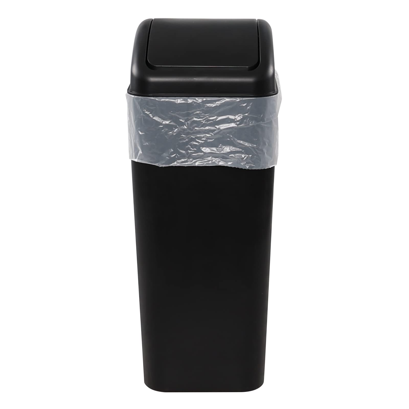 Swing Lid Trash Can 14L - Black 14L-image-50b8f6b4-aec1-4620-9994-fb0def635cff-113044