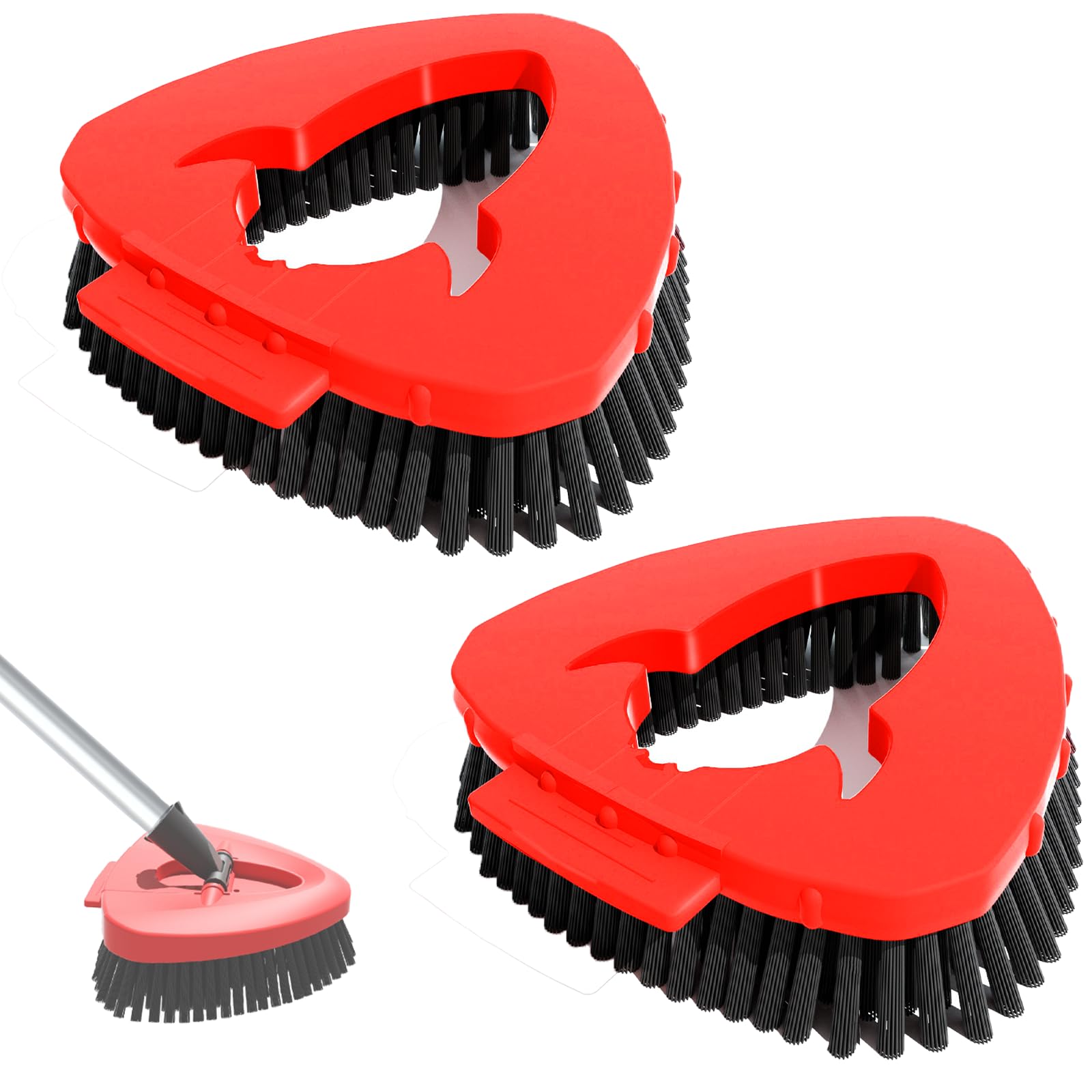 2 Pack Spin Mop Scrubber Head Replacement for Vileda Turbo - Stiff Bristle for Bathroom & Kitchen-image-beab3dba-a838-4045-b3c4-2dfd4558cd0f-66257