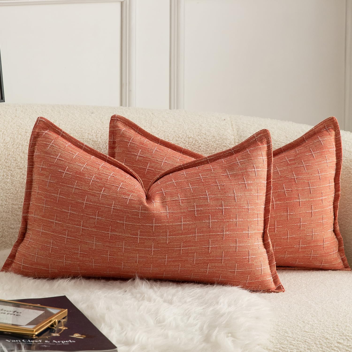 Burlap Linen Cushion Covers Set of 2 - Red 30x50cm-image-f7bc1655-2e69-4ea0-84cd-6f6a23e791c2-112368
