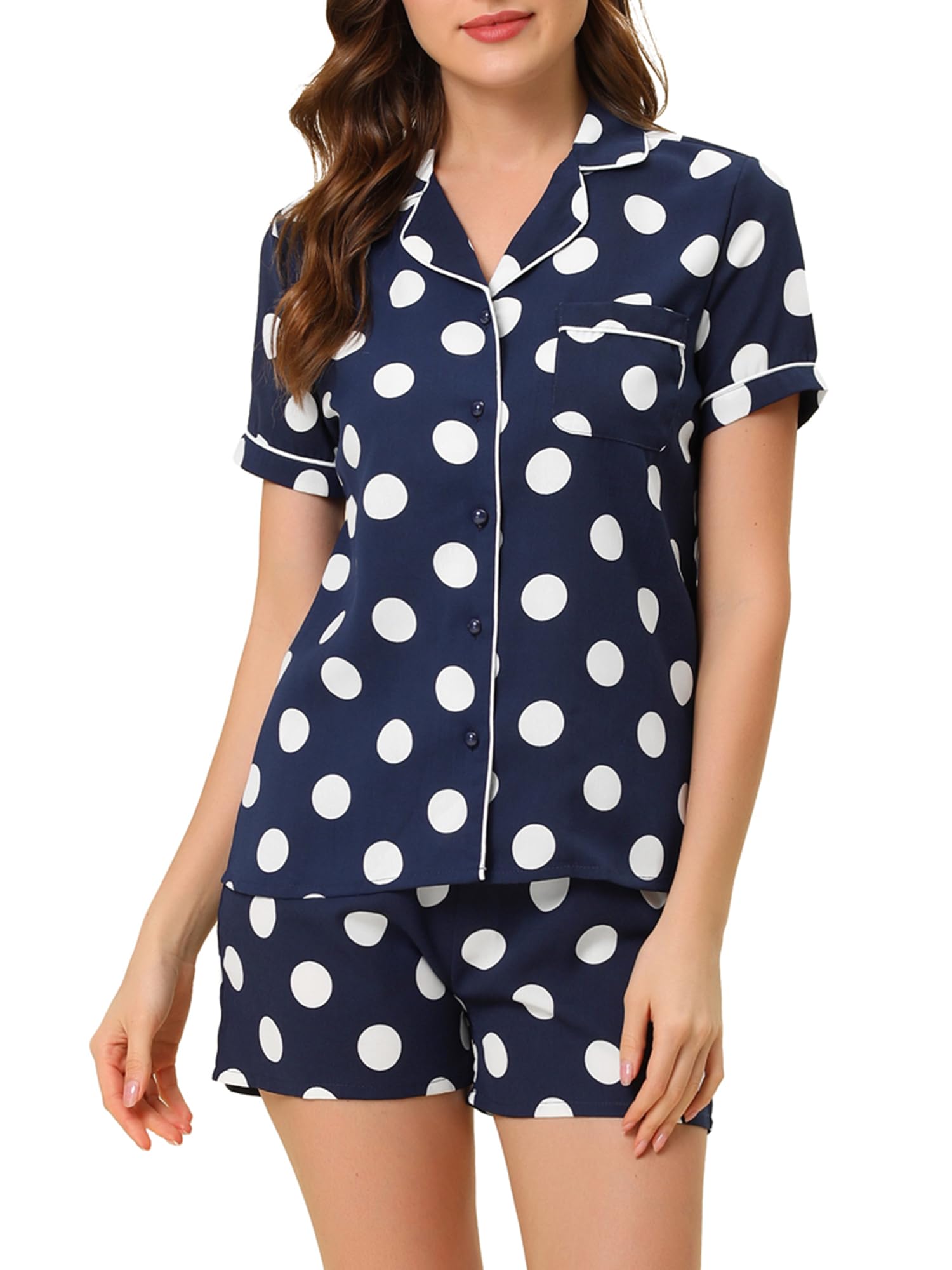 Women's Polka Dot Pyjama Set - Dark Blue 20-image-12e2bf67-2174-4120-a22e-9e6c09f0dfd6-112999