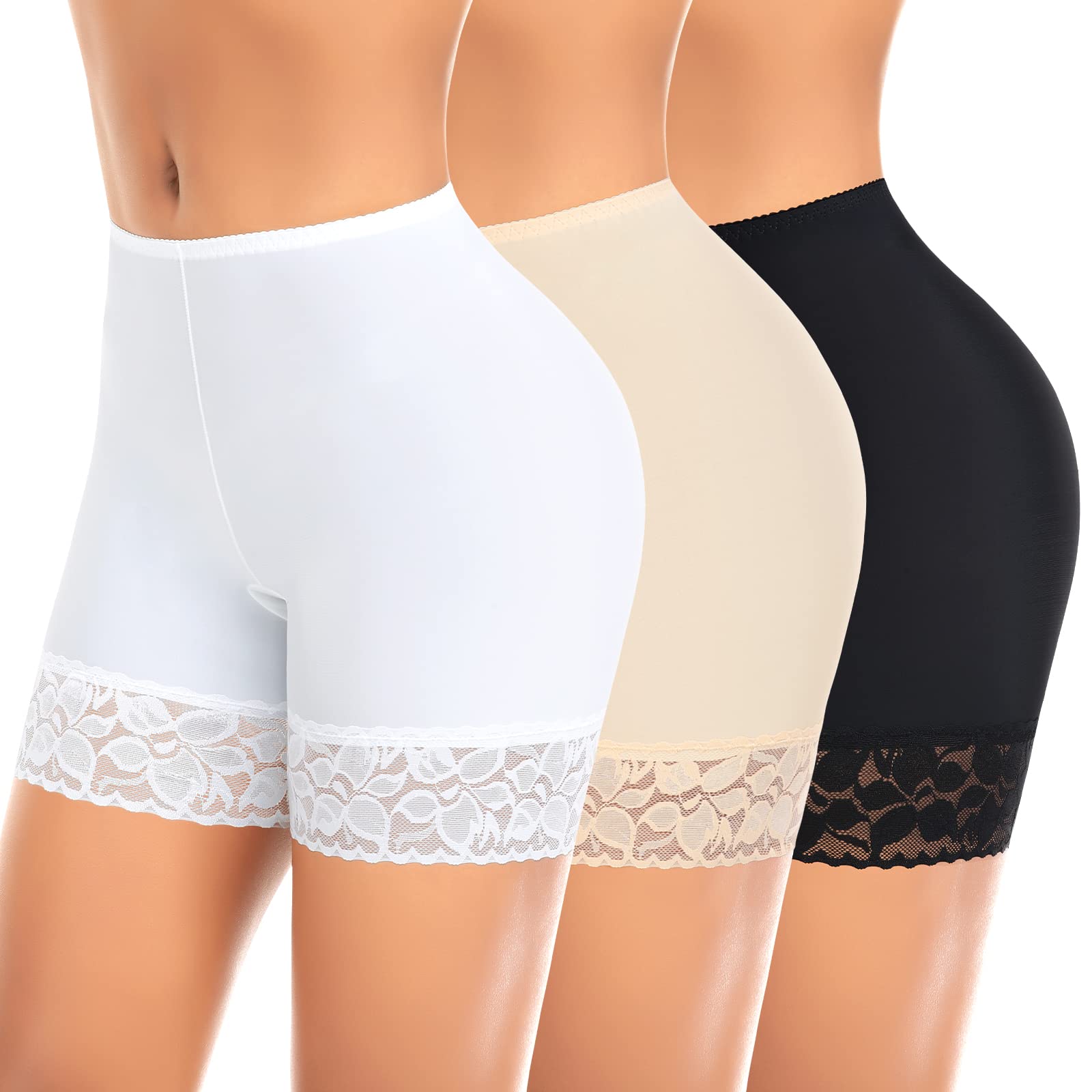 Women's Anti Chafing Shorts 3 Pack - Nude White Black XL-image-c5a22568-a32e-4bb0-9460-0ed6df387838-111316