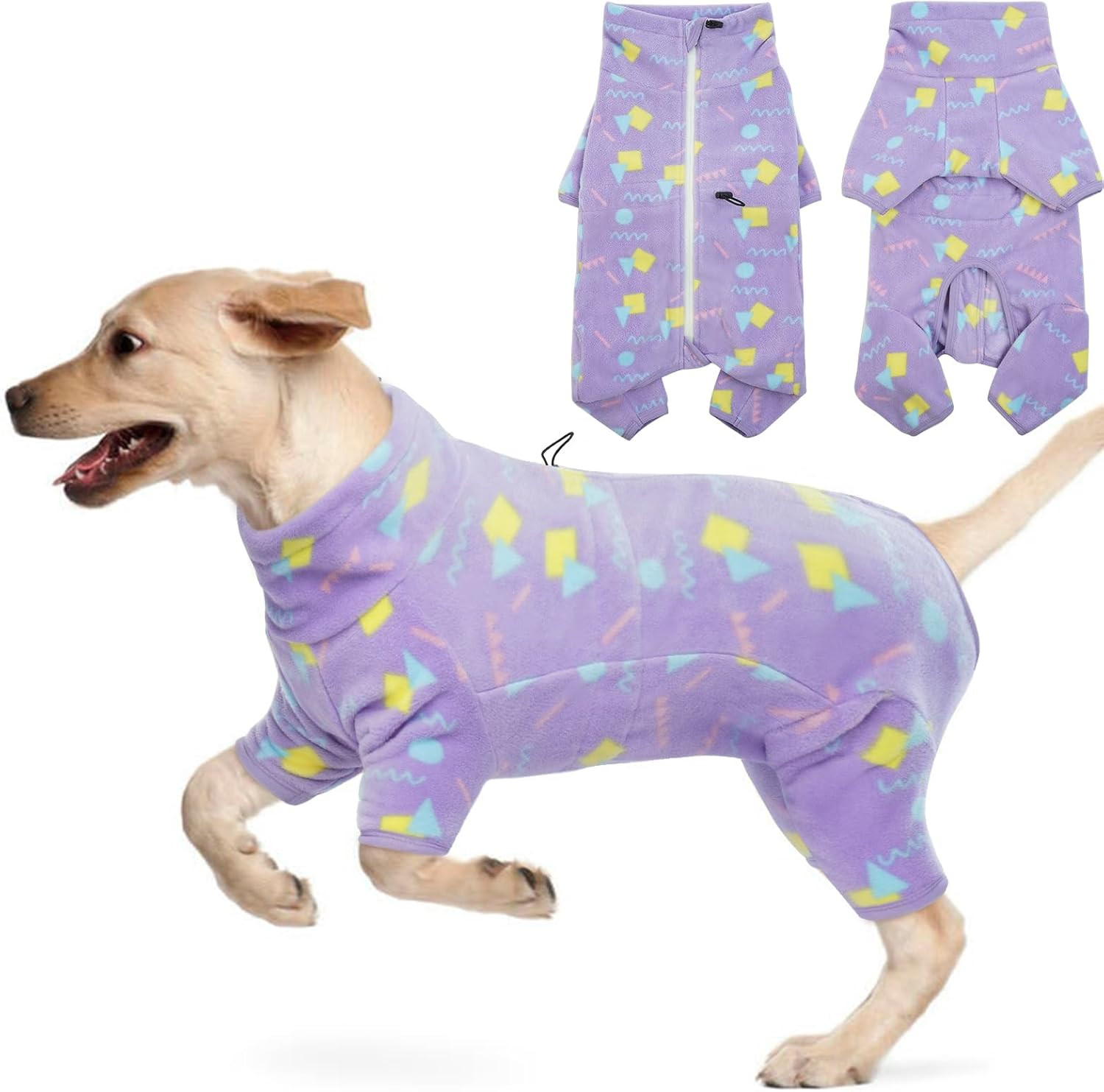 Dog Fleece Winter Coat - Purple Geometry XXX-Large-image-ac4992f3-6389-487e-ada2-6c0339af9ee4-3868