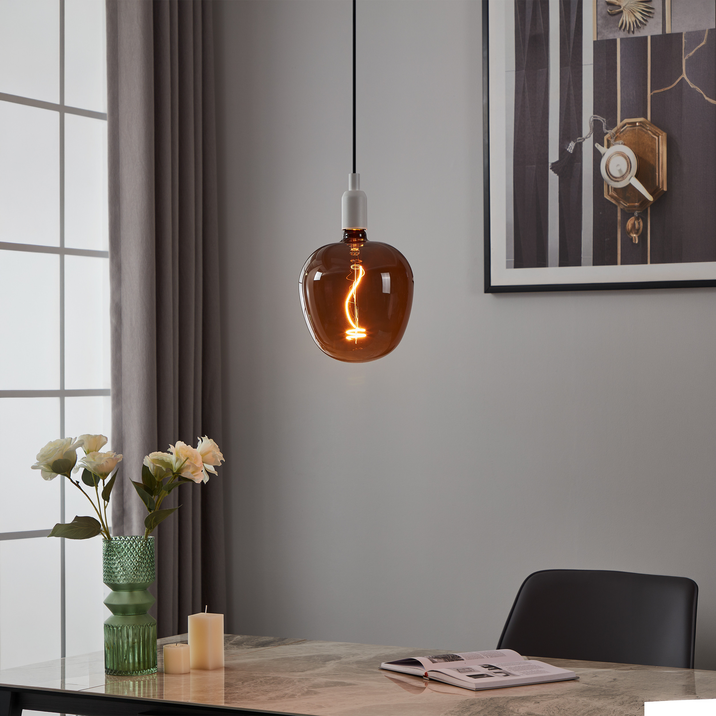 EGLO E27 G190 Extra Warm Dimmable LED Globe Light Bulb, 4W 2000K-image-d8e8f0fc-1a77-43a7-9ea0-082d3afff2cc-269281