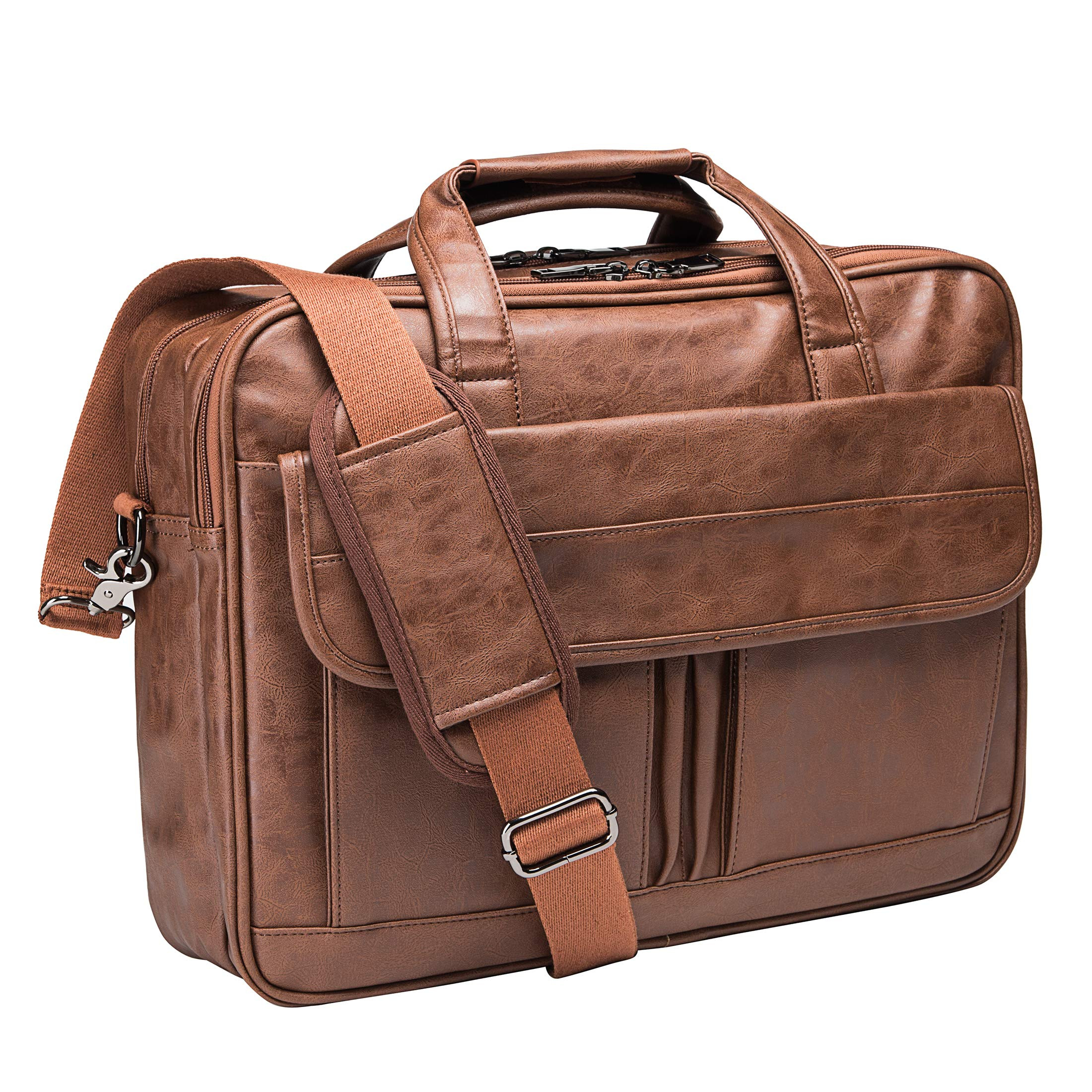 Men's Laptop Messenger Bag - Brown 15.6 inch-image-9236f48e-a1fd-4052-8f6f-5d9f94f30696-138191