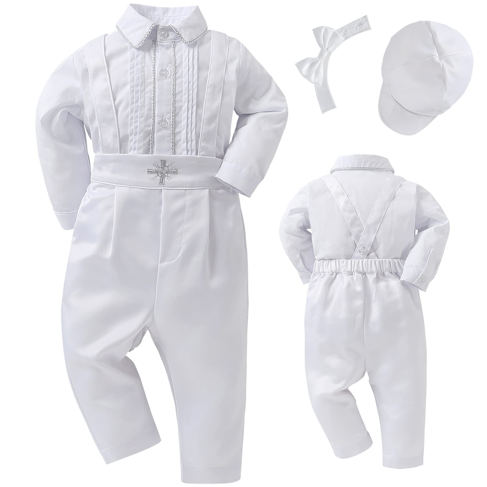 Baby Boys Christening Outfit - White 12-18 Months-image-a4a8da97-e190-44c4-97c2-45a4370c89a5-126963