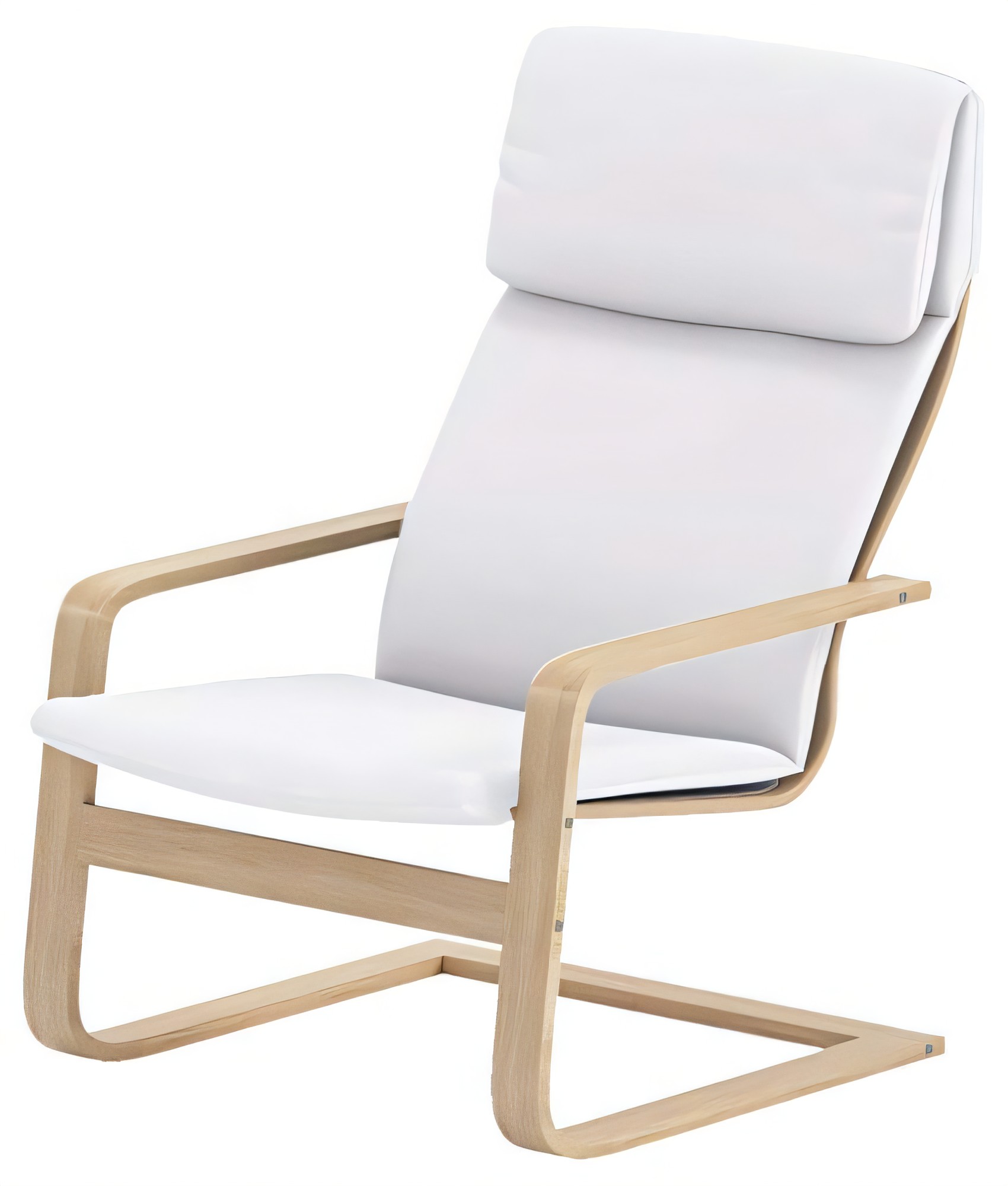 Pello Armchair Cotton Slipcover - White Cotton