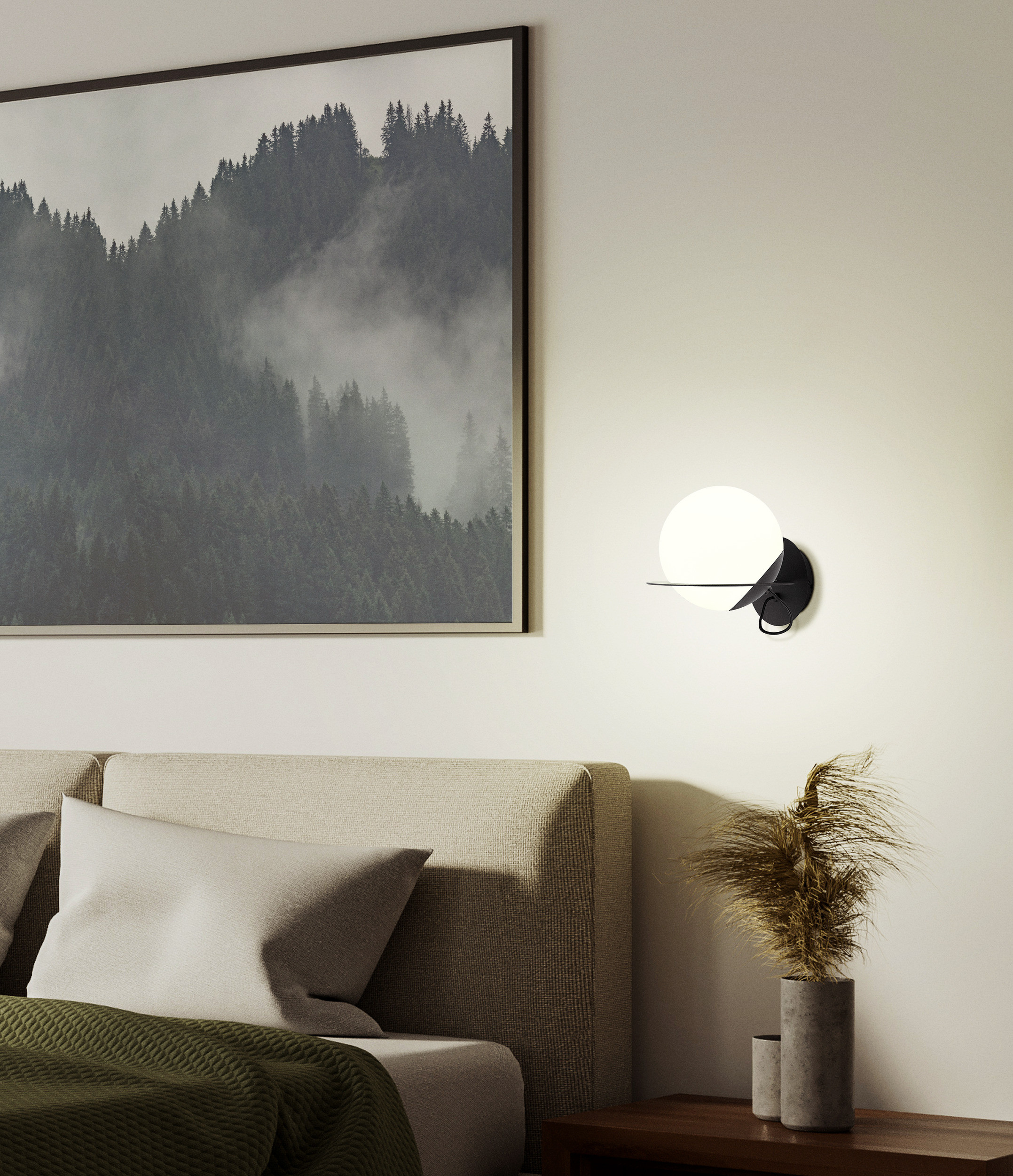 SABALETE Wall Light – Black & Opal Matt Glass E27-image-7412f56f-1d6e-4c4a-a2bc-1d5e40e38de0-169656