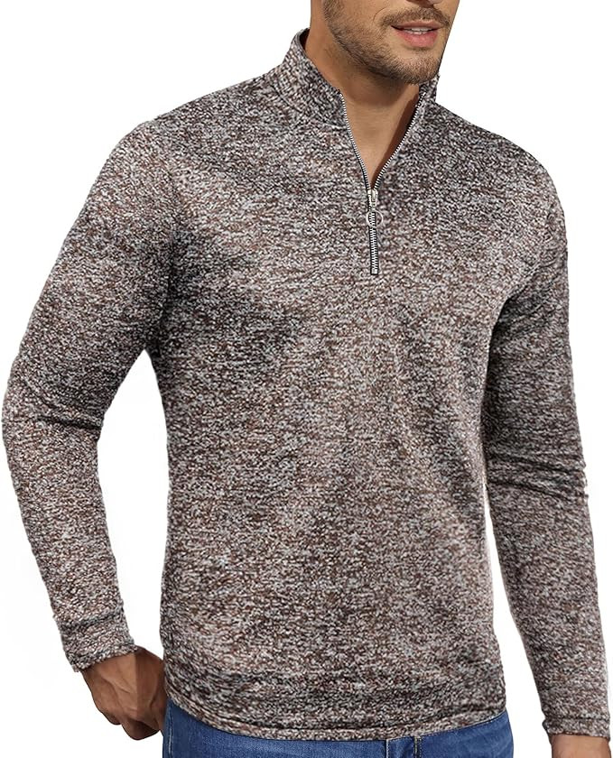 Men's Fleece Zip Jumper - Brown S-image-a02c2fe5-d3c9-44d6-8616-2de79a347ece-108910