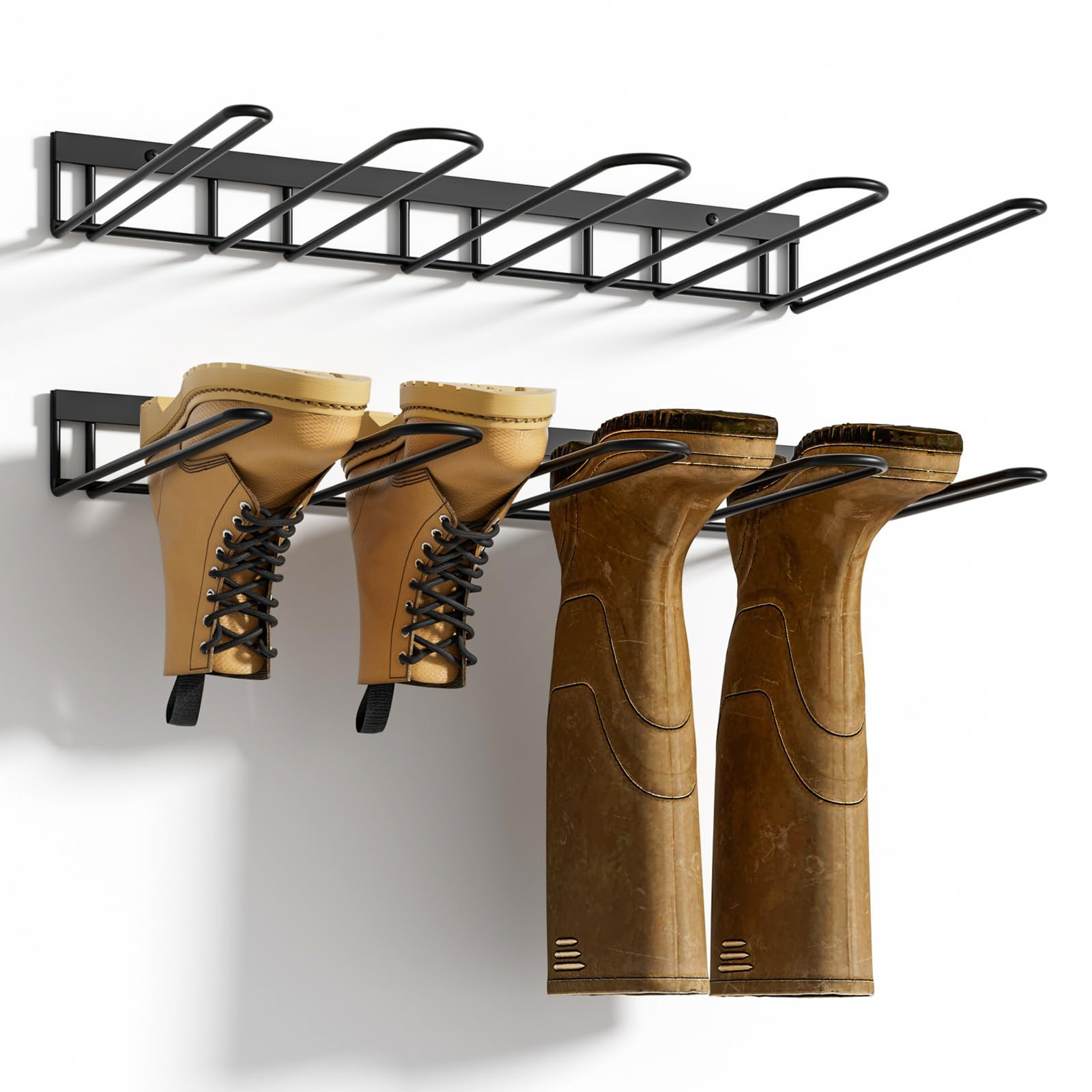 Welly Boot Rack Metal Wall Mount - Black 2 Pack-image-fd01ba6b-4448-492d-aca1-10878e27a5d1-1683