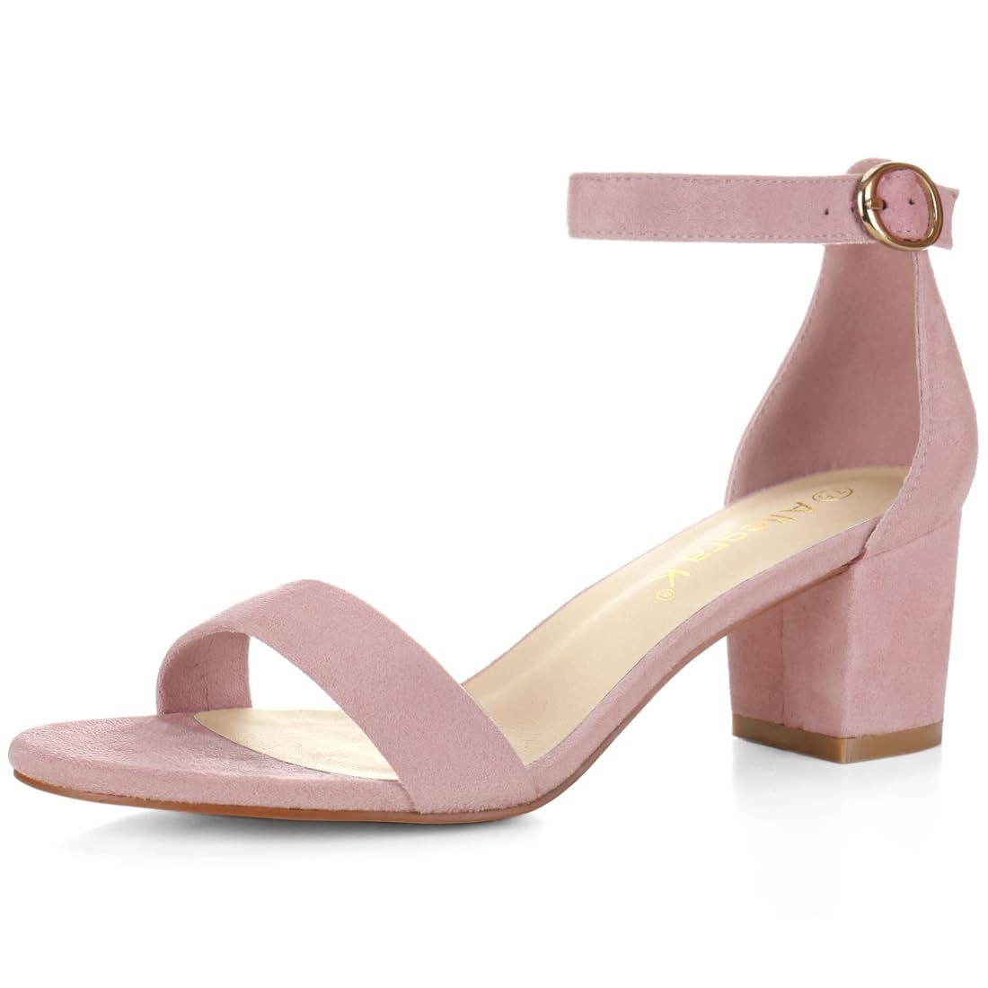 Women's Block Heel Sandals - Light Pink UK 7
