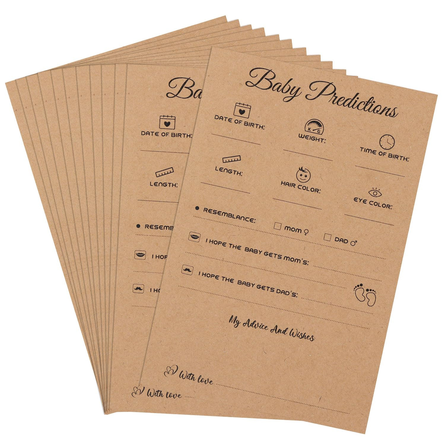 Baby Shower Predictions Cards 50pcs - As the Picture Shows Medium-image-7addf44a-aac2-4f34-a7c7-683588a53558-268919