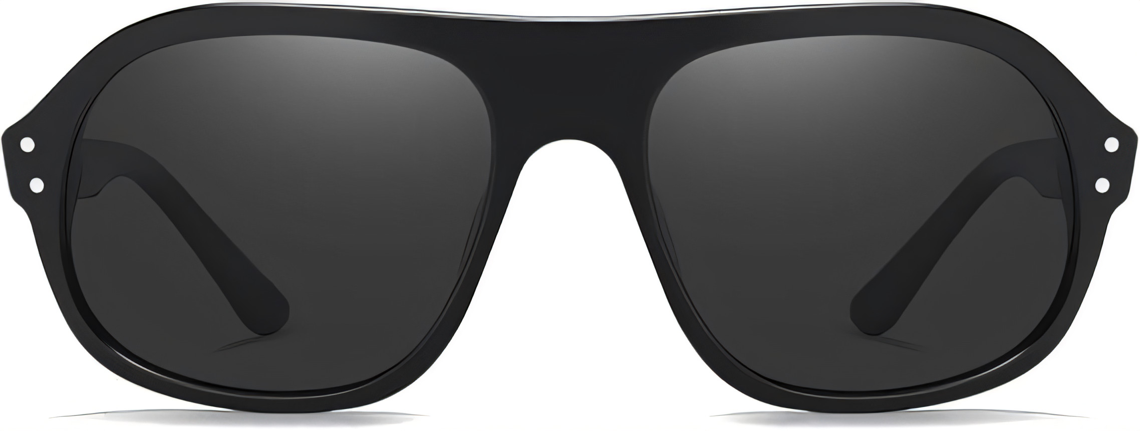 Retro Polarised Sunglasses UV400 - Black Frame Grey Lens-image-6fce176c-3527-4348-ae84-53d2532e0e92-110978