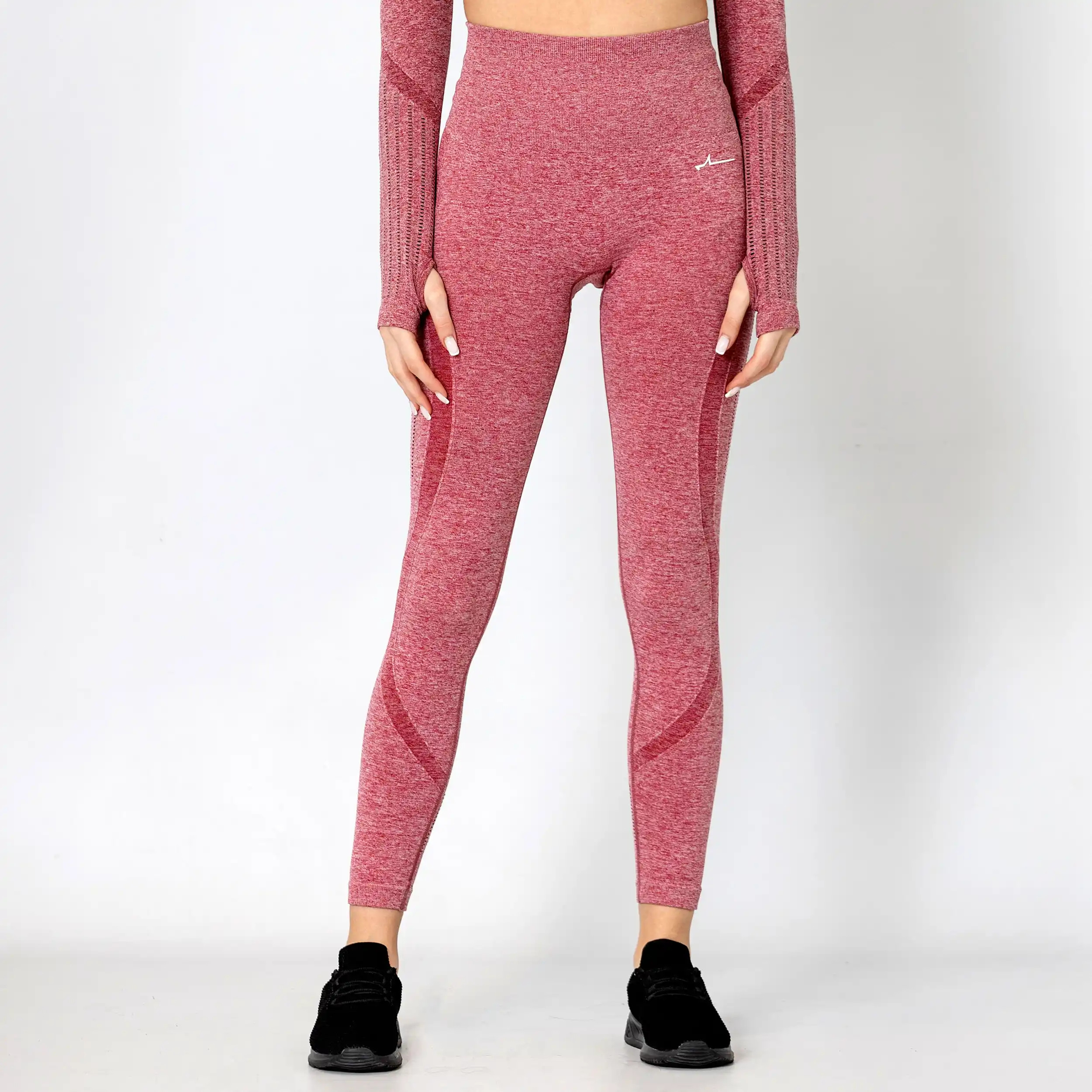 Forza High Waist Leggings - Flamingo Pink - Large-image-b64e9579-f00d-45e9-9c3c-505a29ab44b6-3575