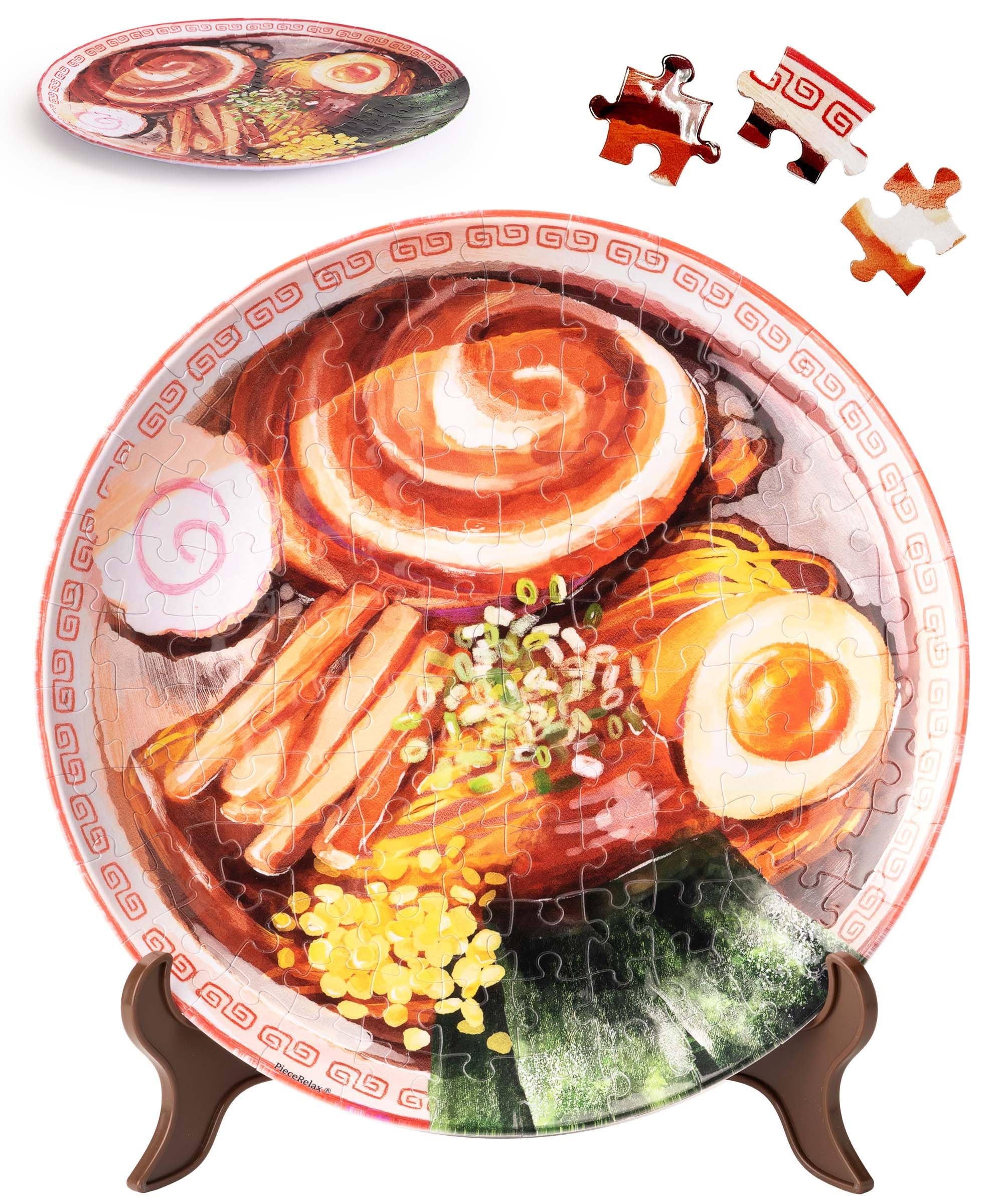 3D Puzzle Plate Jigsaw - Soy Sauce Chashu Ramen 124 Pieces