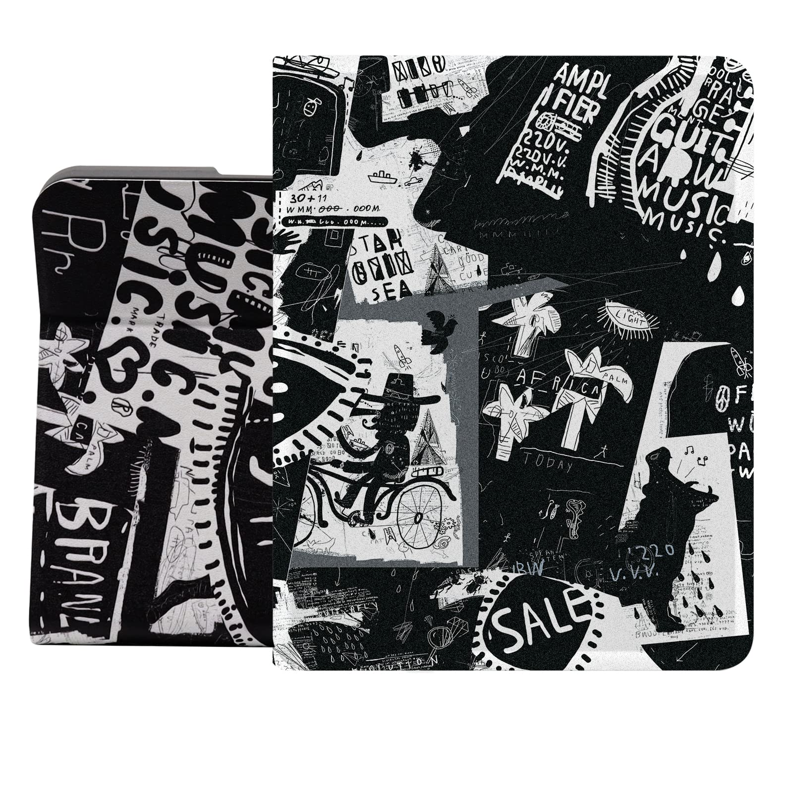 iPad Mini Folio Case Leather - Abstraction Symbols 7.9 Inch-image-1f5d8888-342e-43da-a5a6-1bd1ef012403-125723