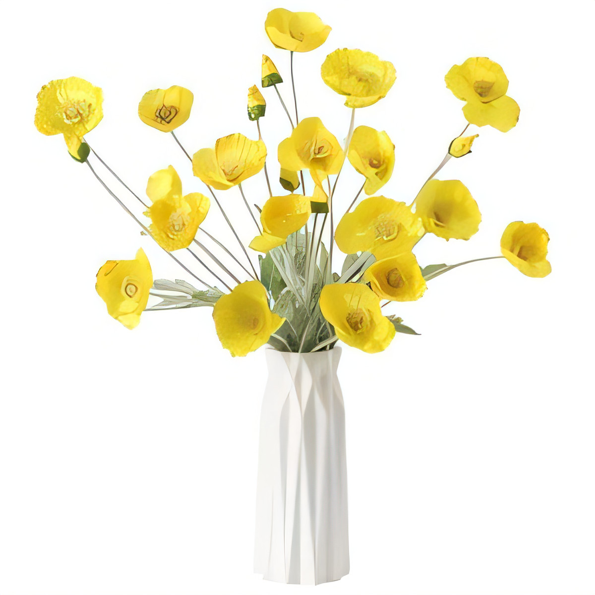 DuHouse Yellow Silk Poppy Flowers-image-b8e81c14-16e7-457d-a120-c8bd1644f14e-53800