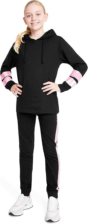 Girls Tracksuit Set with Hoodie & Joggers - Rose Gold for Ages 13-14-image-d2ed0b3b-31e0-41da-87d3-4cc1161842db-3729