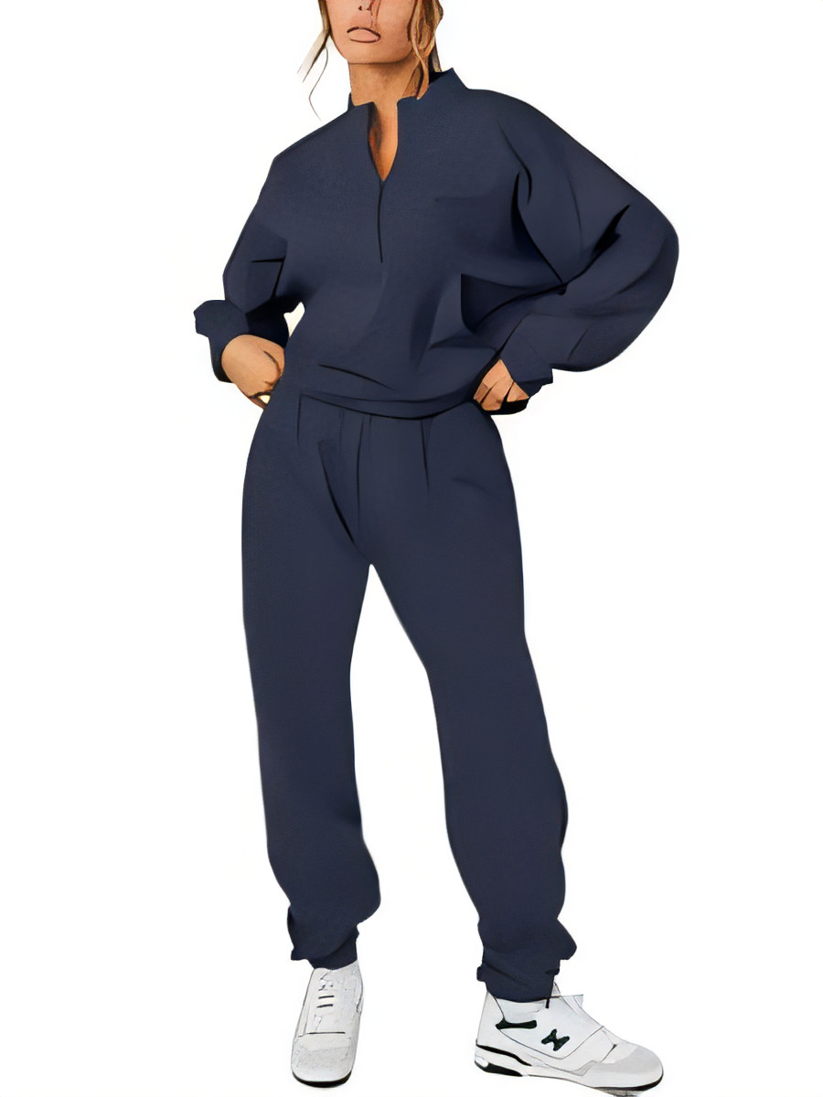 Women's Cotton Tracksuit Set - Navy Blue S-image-23846ca3-9658-46a1-af2a-361b14b45498-95131