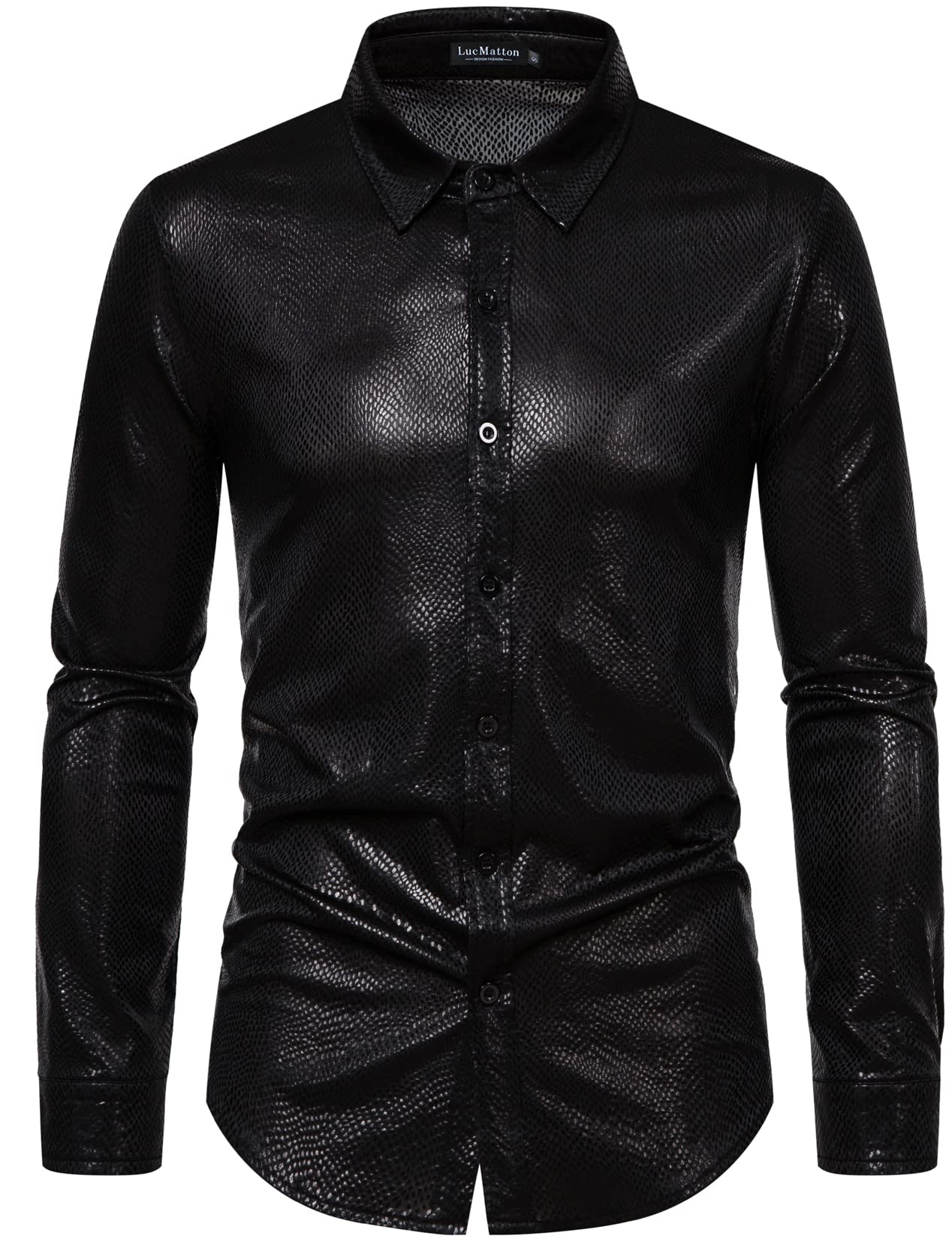 Men's Metallic Disco Shirt - Black XL-image-c192b2f8-a118-4d85-8339-3f465bd0b16e-127061