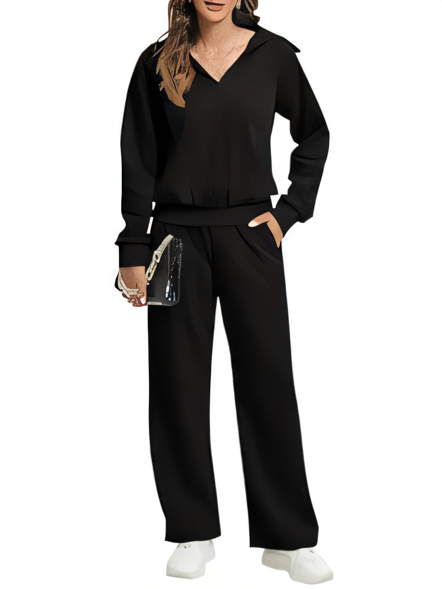 Women's Cotton Tracksuit Set - Black M-image-ae24278e-4e17-4d51-838f-486f6f672b8d-88728