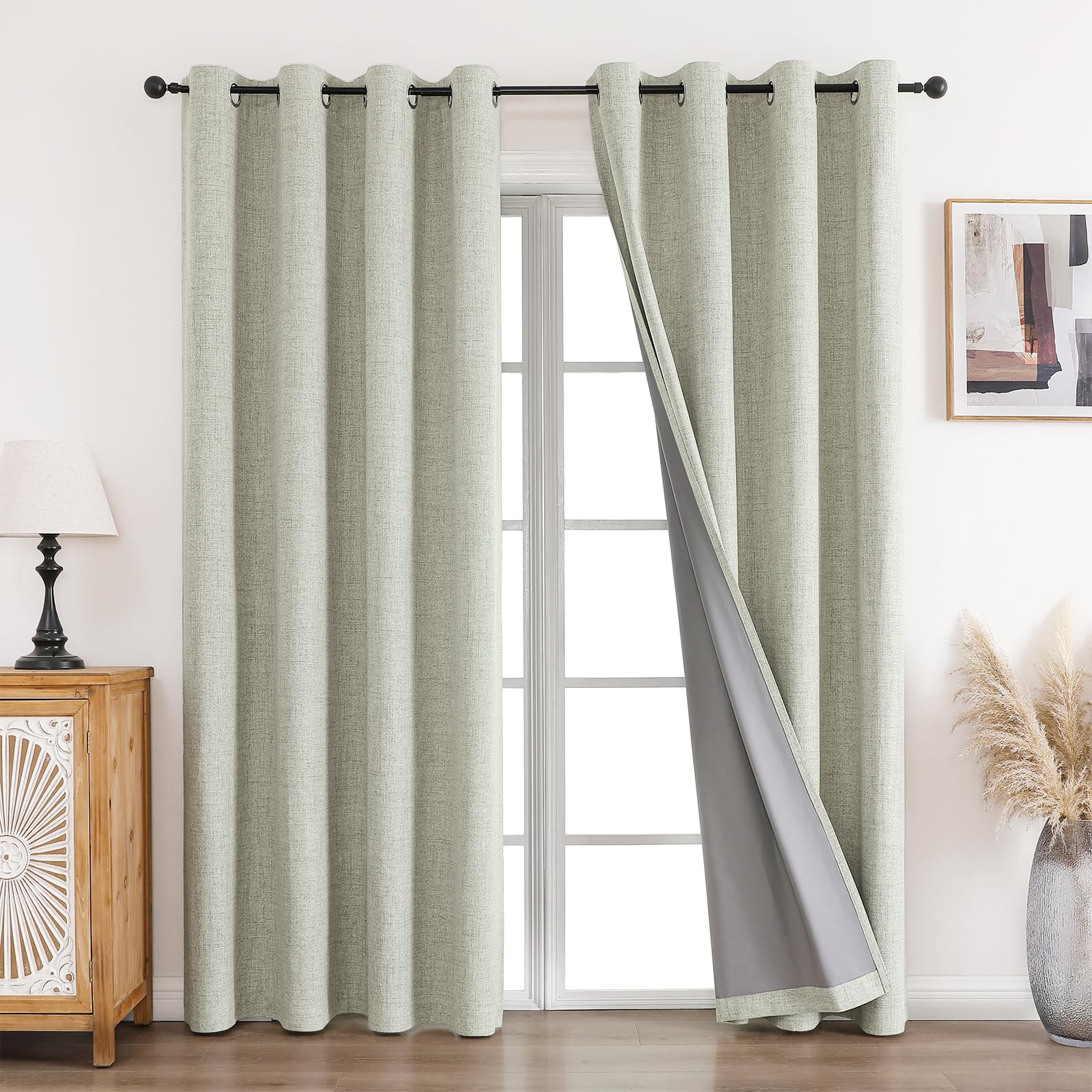 Thermal Blackout Curtains - Light Beige 52 x 90 Inch-image-0994c716-d25c-4129-9d4f-0a162d3b5d47-138028
