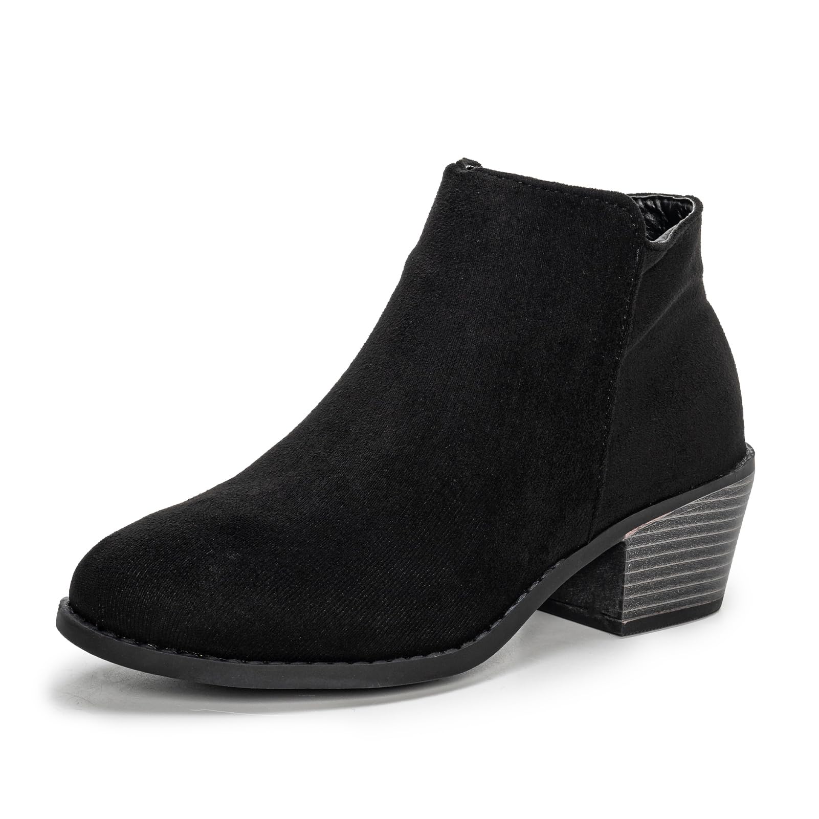 Women's Ankle Boots Low Heel - Suede Black UK 6-image-9a67891a-0fbf-4e6a-9844-52ce597ee1bb-125478