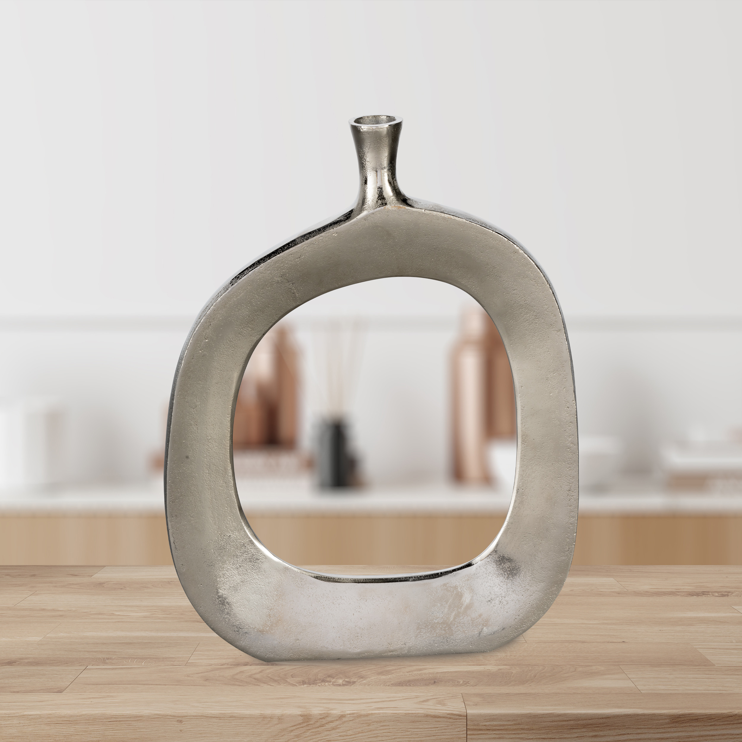 EGLO Ankarefo Nickel Aluminium Vase, 57.5cm-image-3a91c0ac-42ca-4318-b292-974bbf3a3c8c-269287