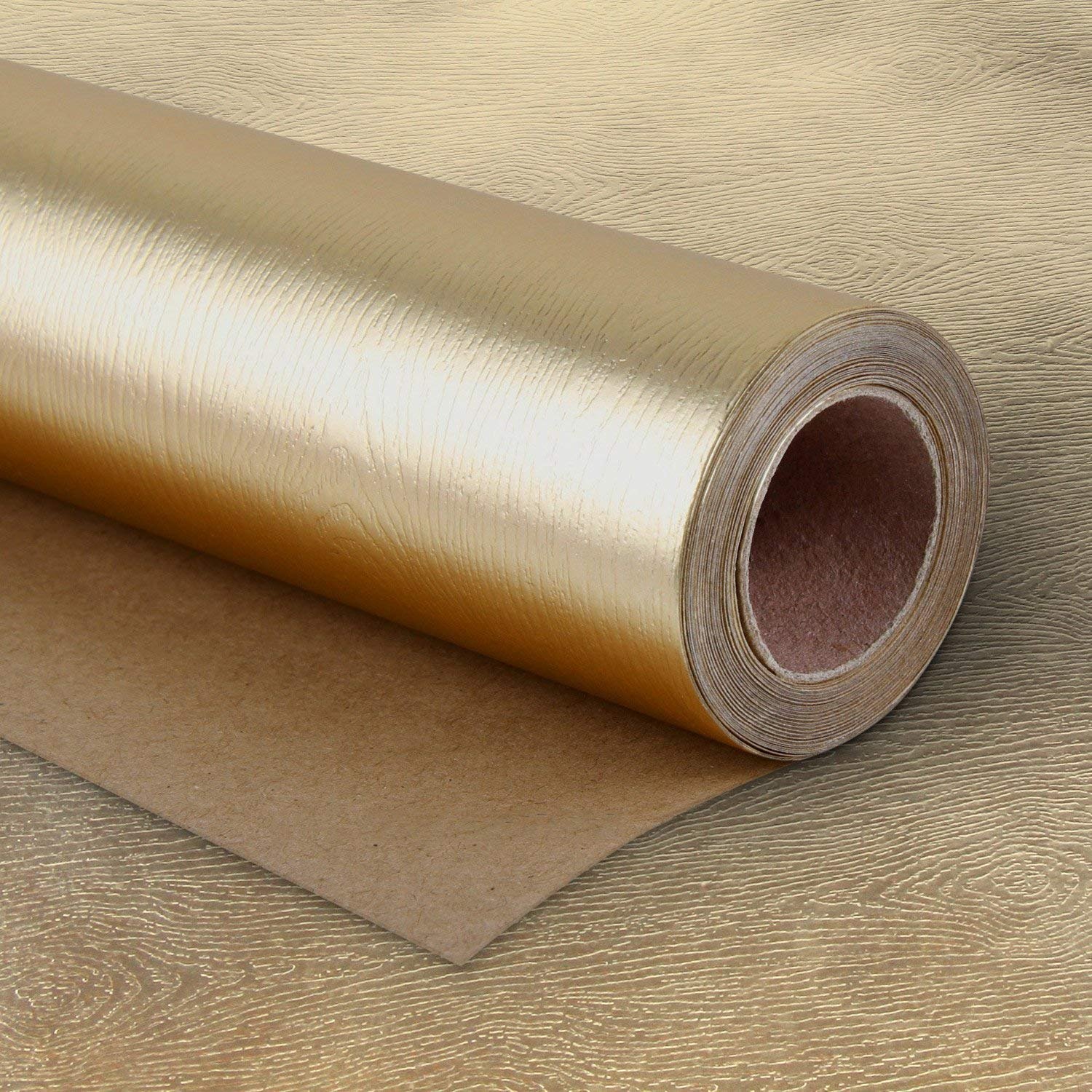 Wrapping Paper Roll Glossy Eco - Gold 76cm x 5m-image-7995e2e1-651a-48b2-bbf4-62ed9b0d823f-128025