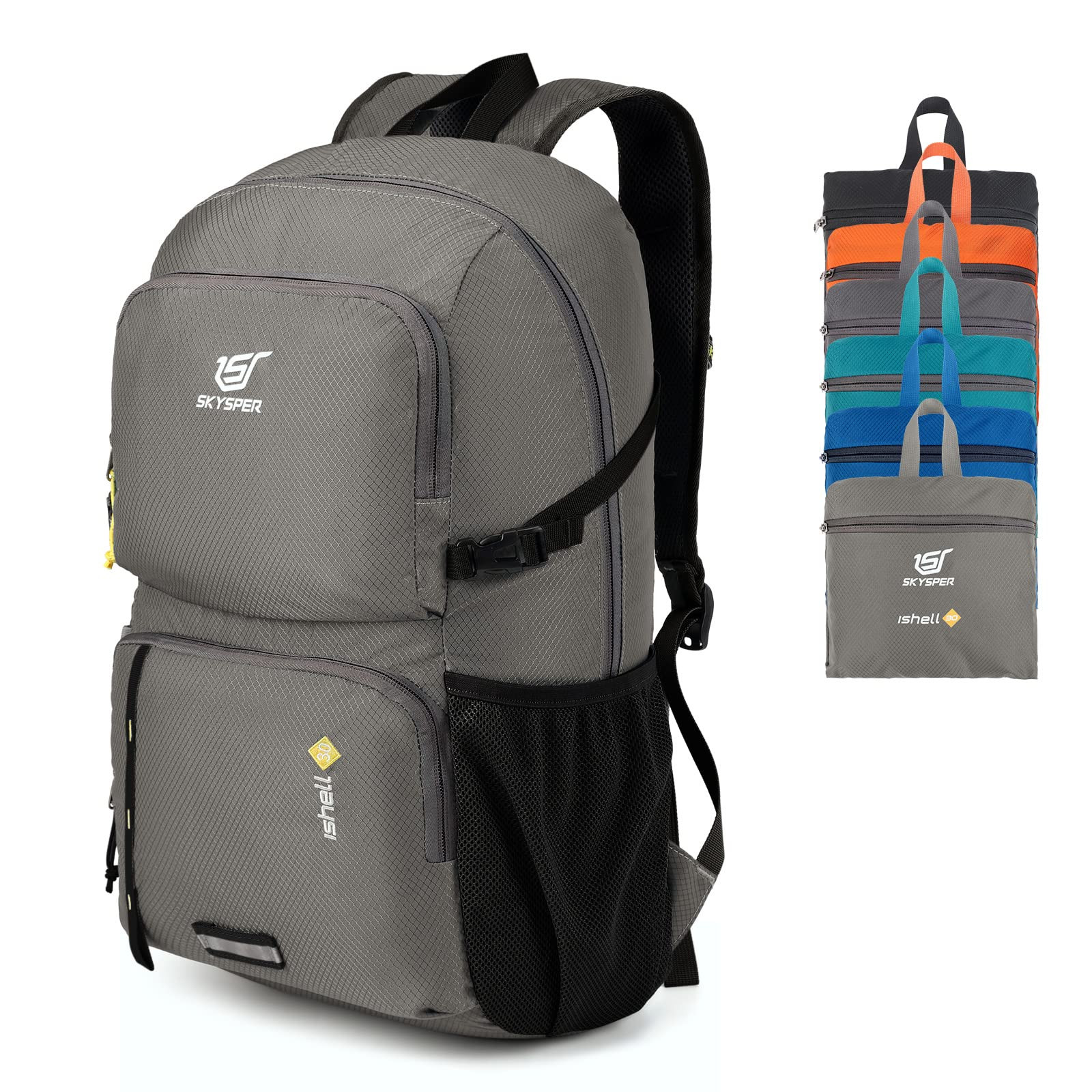 Foldable 30L Travel Backpack - Lightgrey 30L