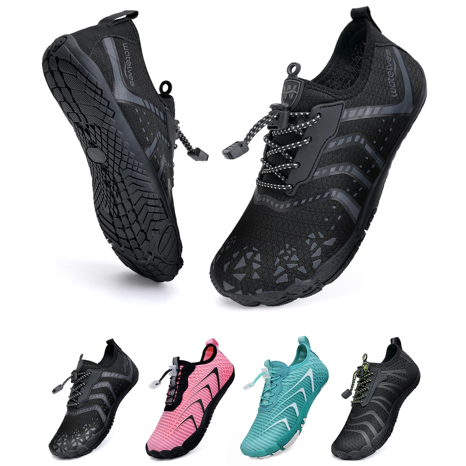 Barefoot Water Shoes - Ice Grain Black UK 9