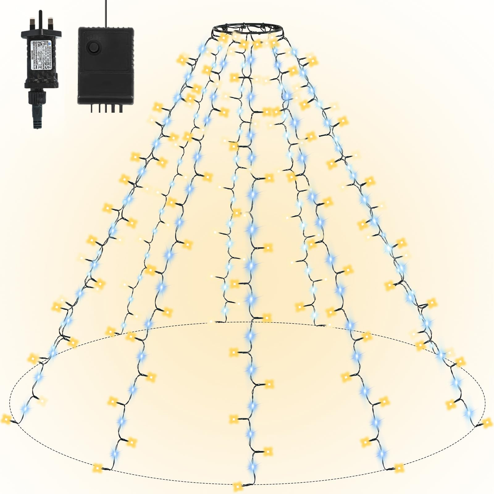 Christmas Tree LED Lights 8 Modes - Warm & Cold White 350 LED-image-b3453223-f96b-4749-92dc-cc5047f7d0b2-268873