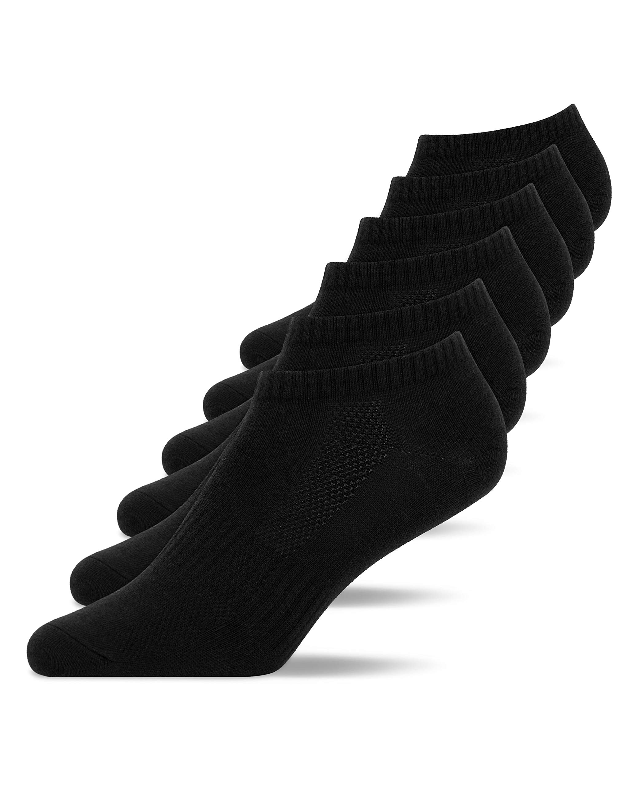 Organic Cotton Trainer Socks 6 Pairs - Black UK 12-14-image-5f6414fc-f9c2-4ad5-b95c-56fd7d64cdce-266439