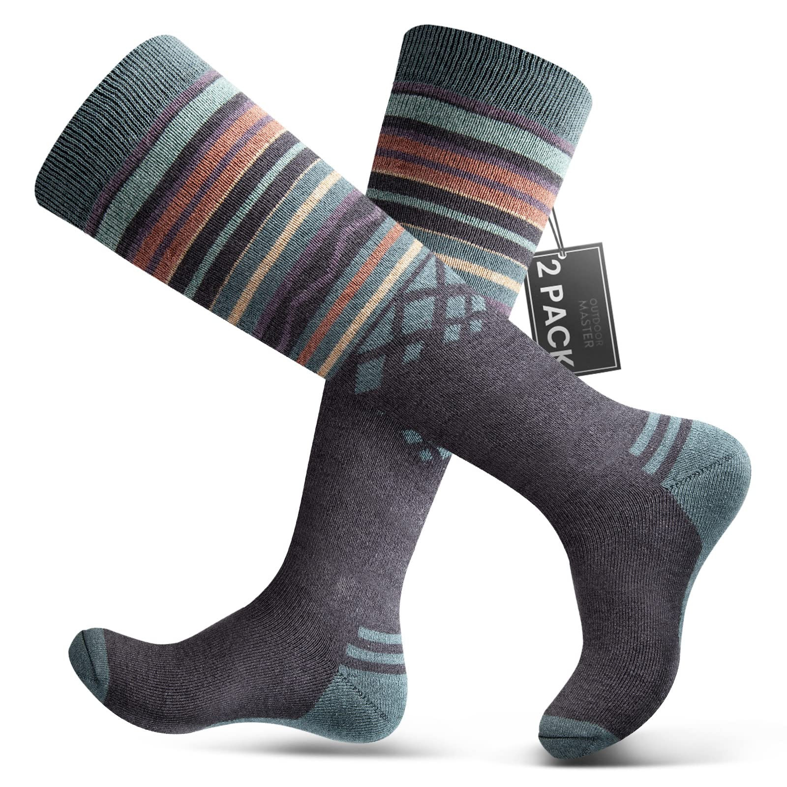 Merino Wool Ski Socks - Grey L-image-dbfaaebd-4fd7-4b63-a5cf-028d258ff216-268437