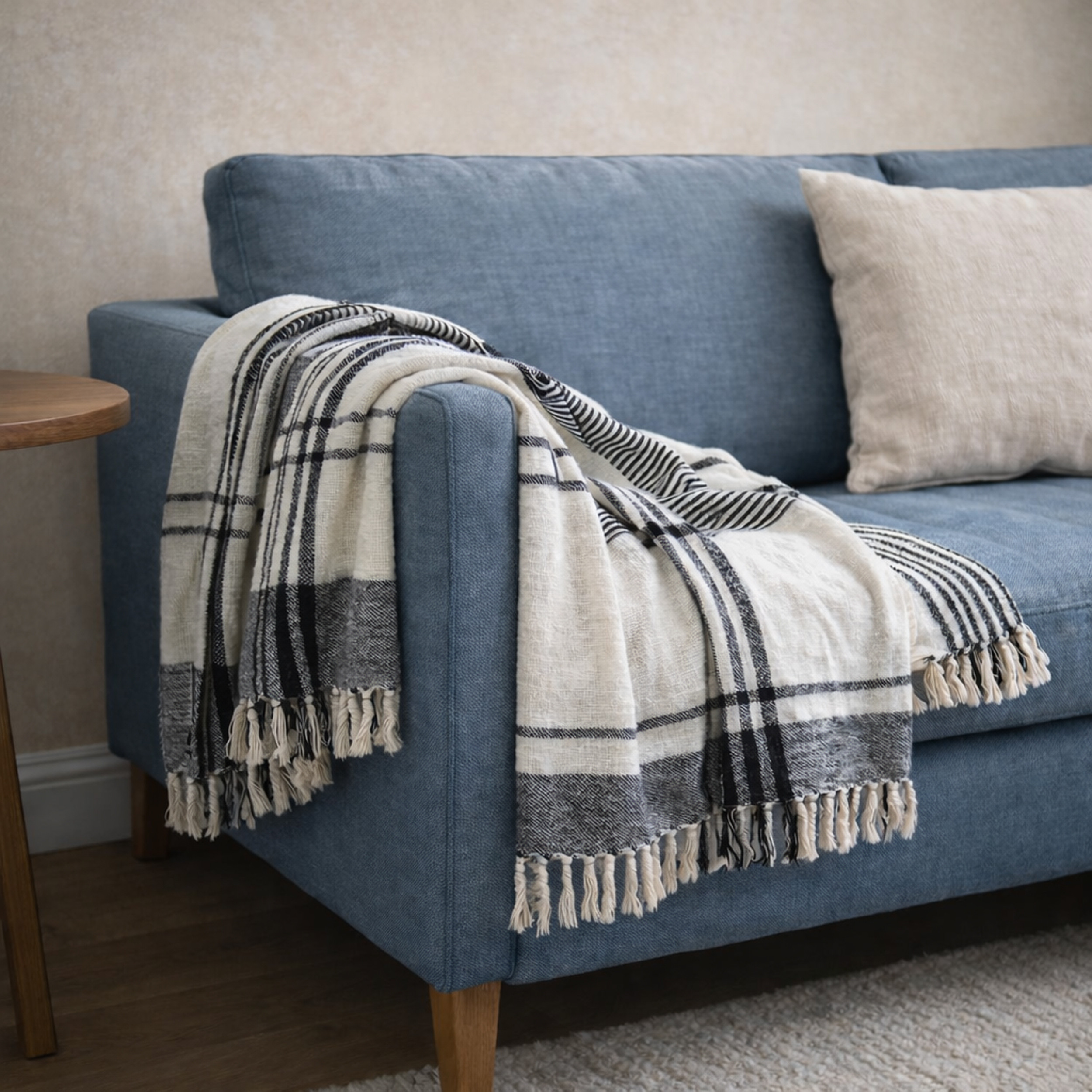 CHEVERY Cotton Decorative Throw – Grey 130 × 170cm-image-dc906cec-4369-4539-9307-86536149aa9f-169638