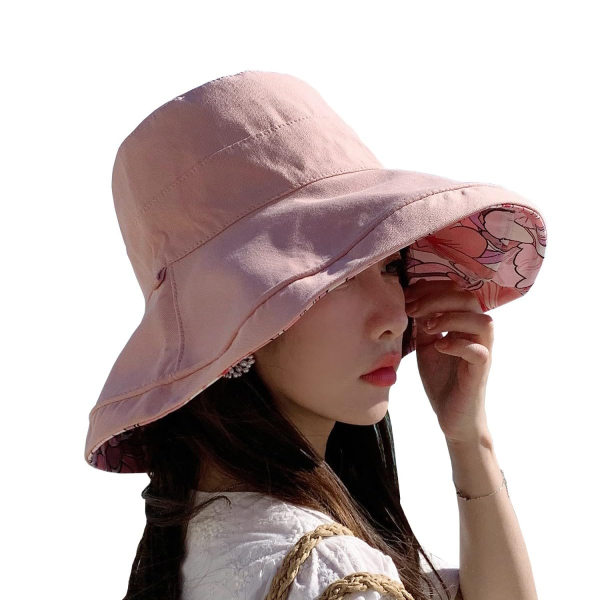 Reversible Bucket Hat UV Protection - Pink One Size-image-d76306ef-36fe-4c48-af0f-91f70d3b32d9-125953
