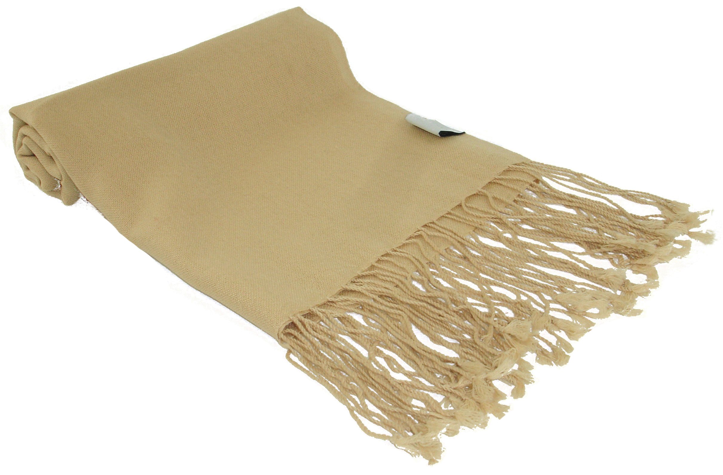 Women's Pure Wool Scarf - Beige One Size-image-469913c8-ffd0-428c-ac4f-e61220e7be1c-125653