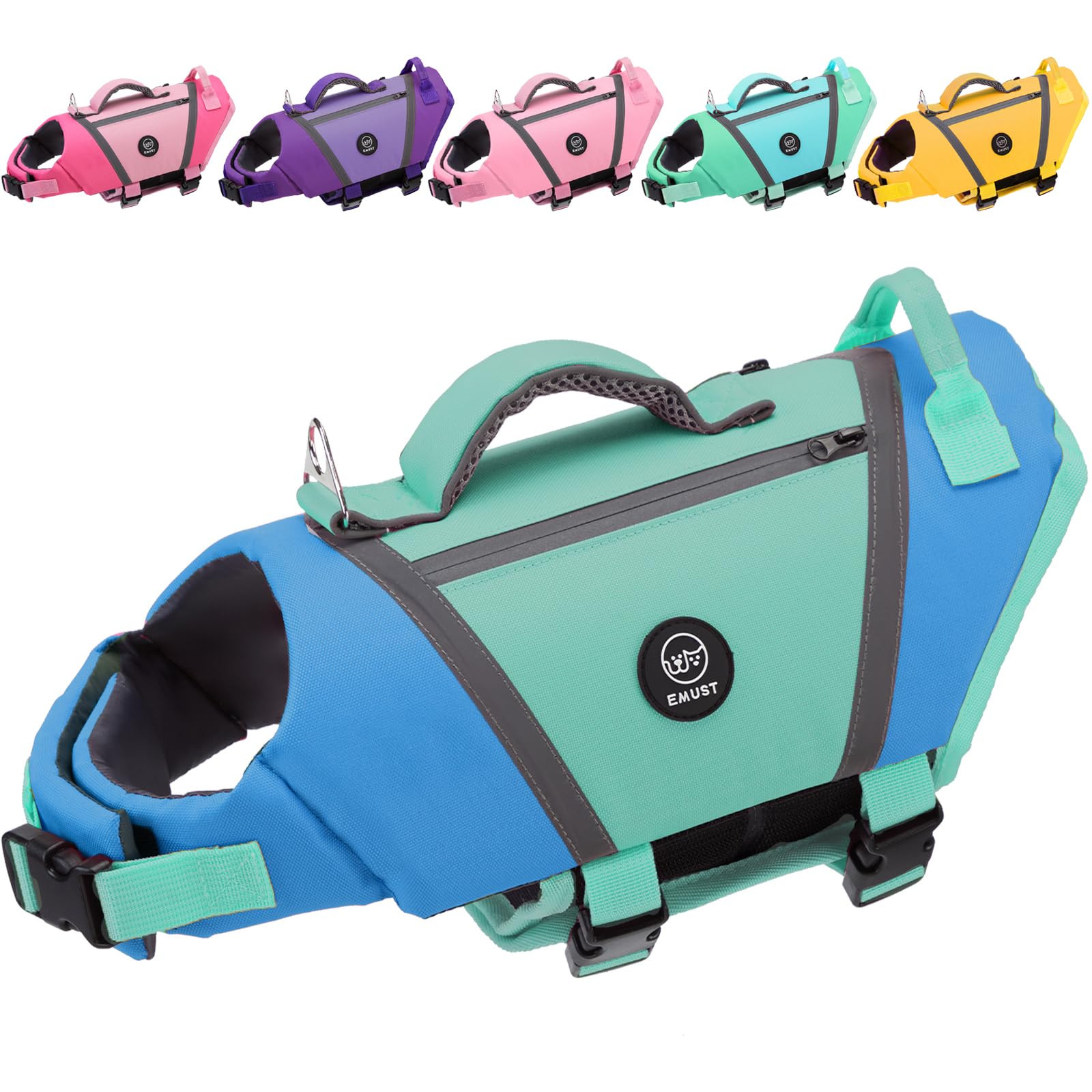 Dog Life Jacket with Handle - Green XXL-image-55a6e7d1-2bfd-4b89-8aa7-924281b0fa50-263949