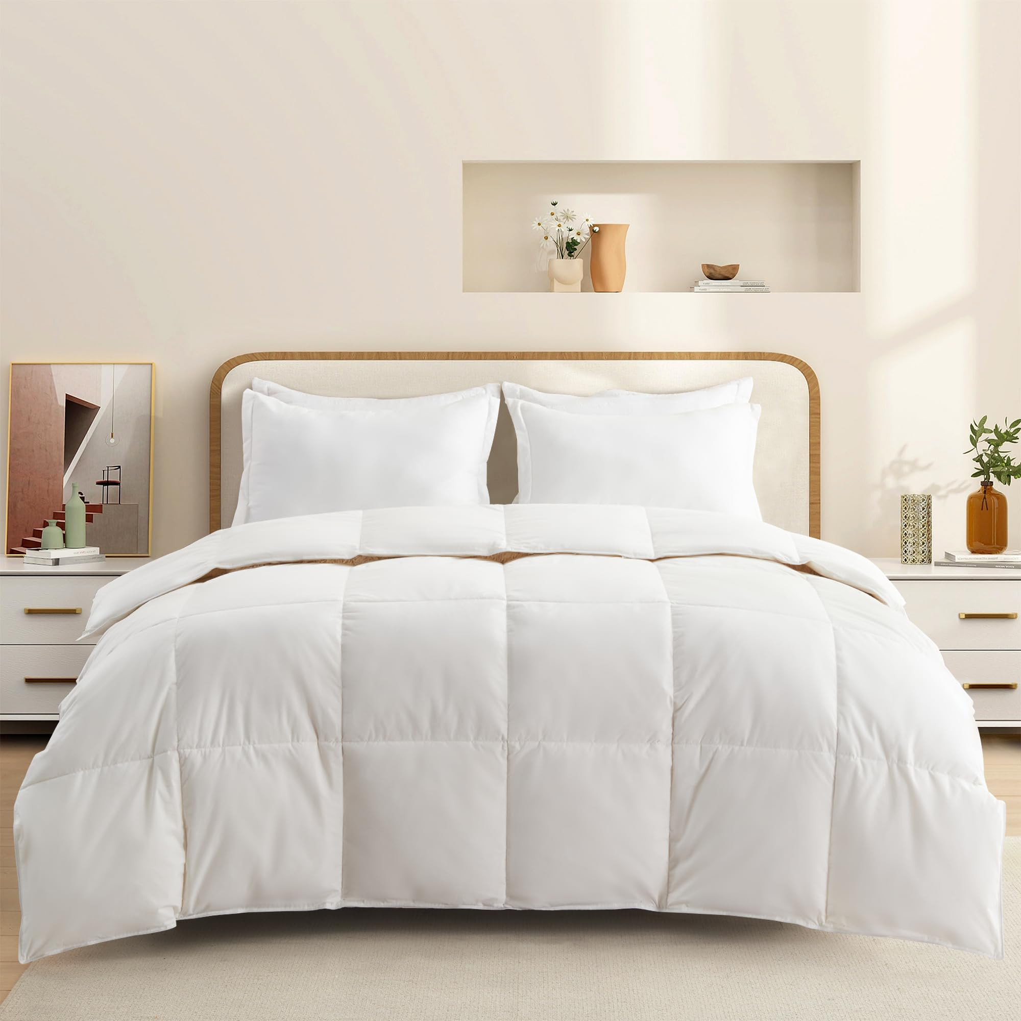 Light 6 Tog Goose Down Duvet - White 135x200cm-image-6125cce1-017f-4652-9f5e-efe5f6420482-773