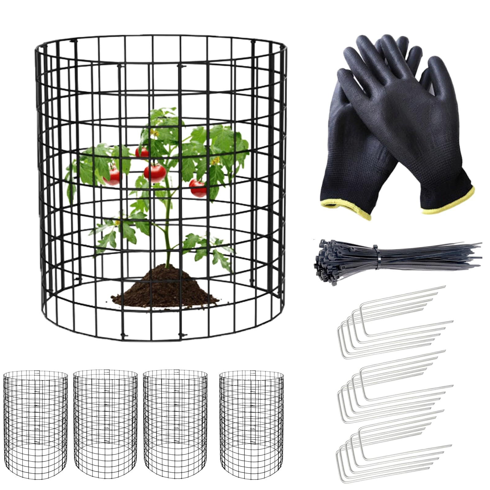 Metal Plant Protectors 5 Pack - Black 14'' x 14''-image-d1c17024-f43d-42c5-a250-37d7477b20b6-133558