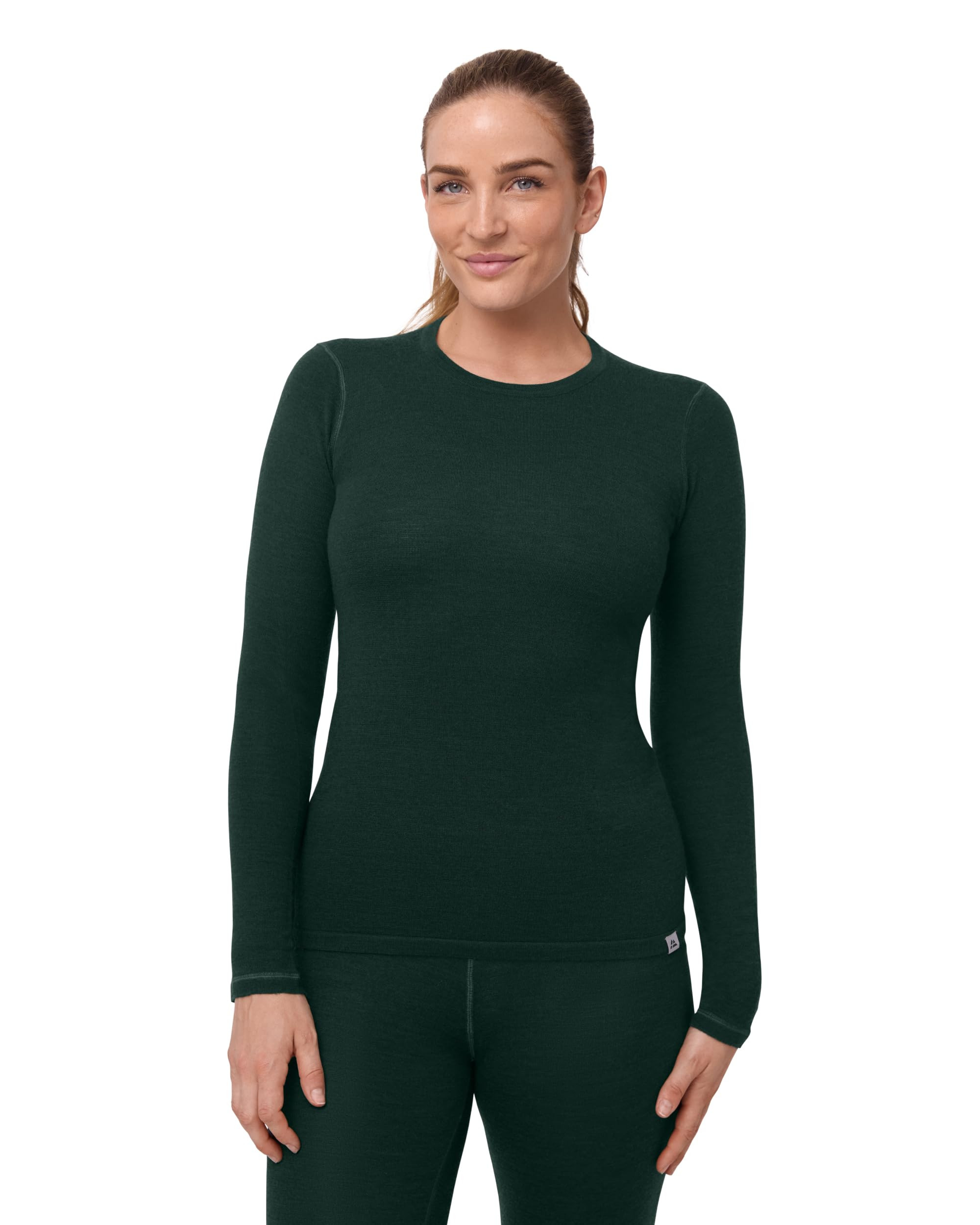 Women's Merino Thermal Top - Dark Green XL-image-55e67a67-8757-460d-a96b-761a7865e340-981