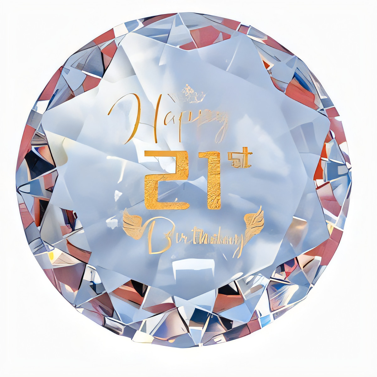 21st Birthday Gifts for Her: Engraved Crystal Glass Diamond-image-f7b0d4ad-d3ef-4c4f-af3f-00f6e927c112-54988