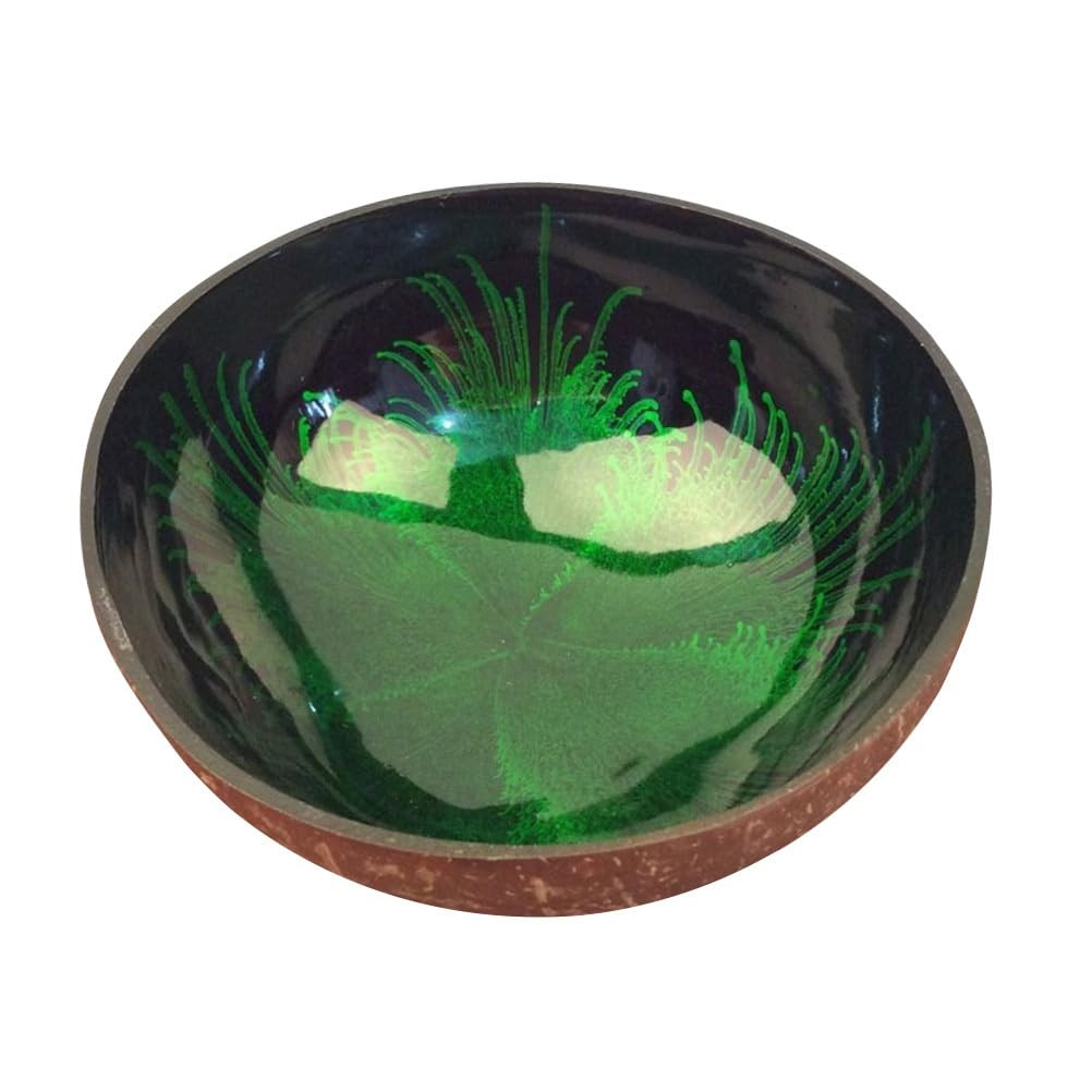 Coconut Shell Decorative Bowl - Green 15x15x6.5cm-image-61d0ea3d-726d-471a-9ab3-10559dead211-3907