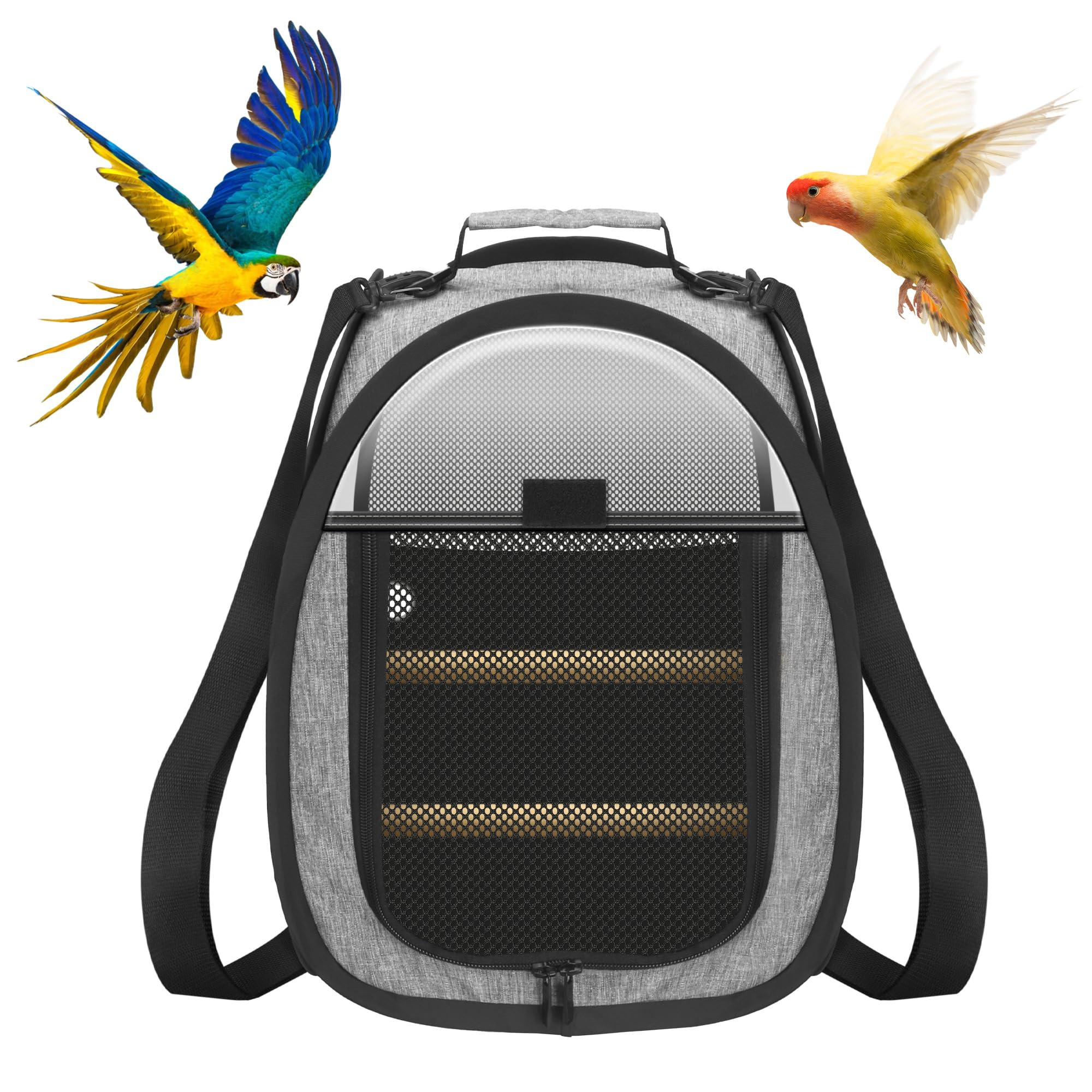 Bird Travel Carrier Transparent Bag - Grey Small-image-666765f3-774b-48e3-bb12-e89ca5f76f71-1053