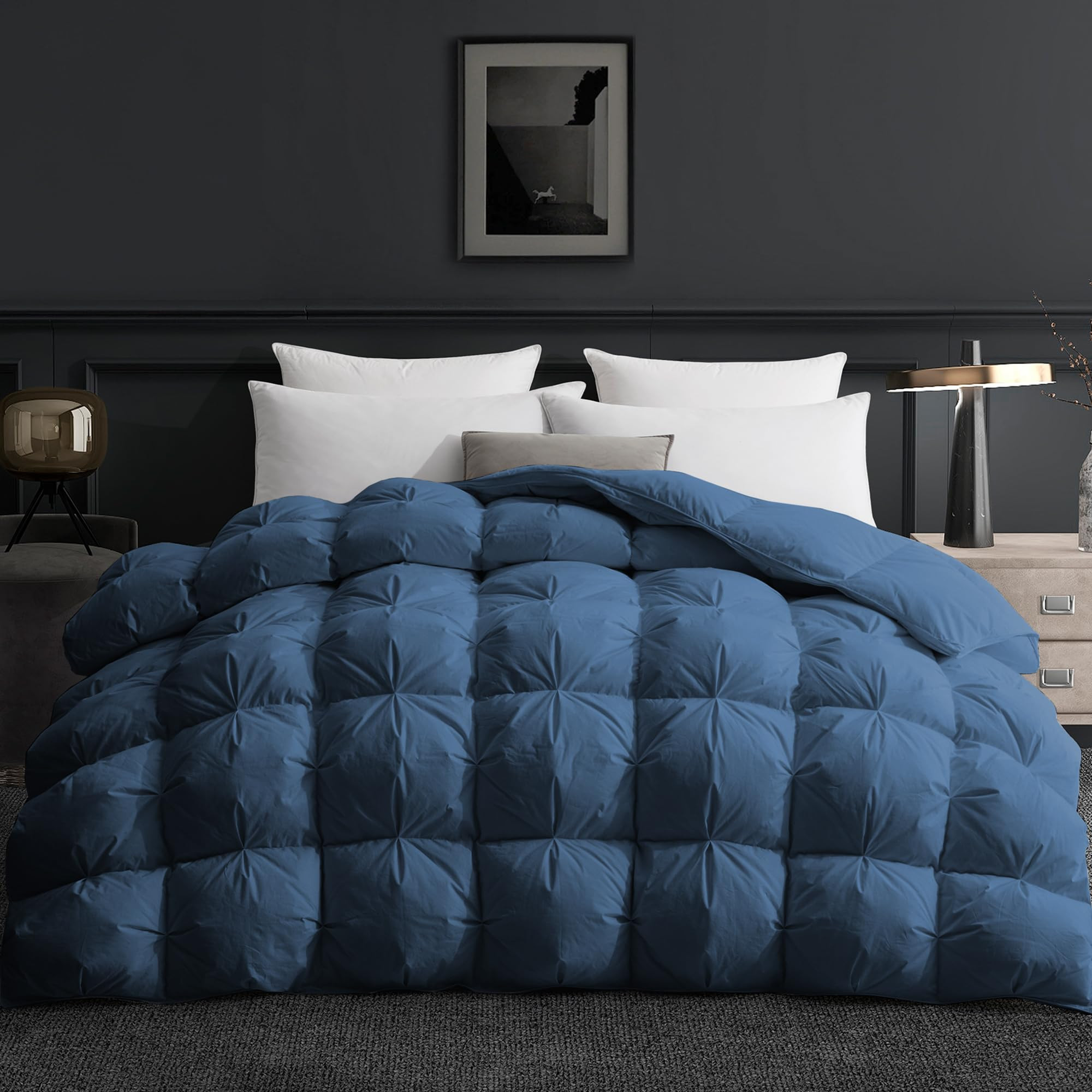 Goose Down Duvet 10.5 TOG - Navy Blue Double-image-ce05d8b6-a785-4054-8d9c-92c397d75226-3294