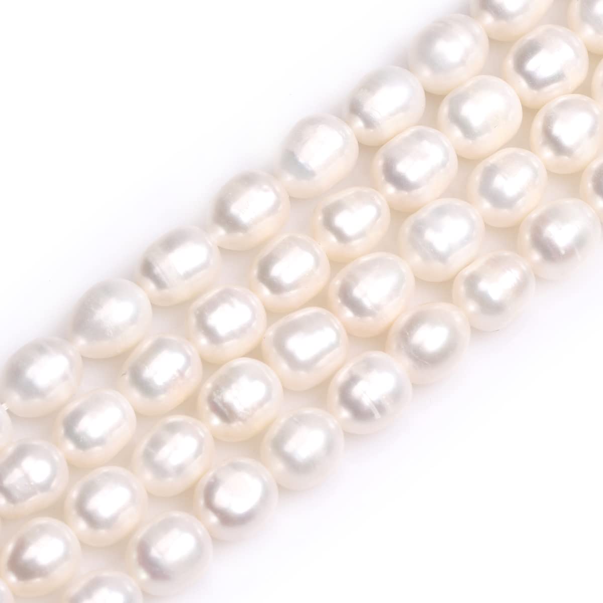 Freshwater Pearl Beads Strand - White 15 Inch-image-a252317e-ab5e-4276-8364-94e7220df051-125811