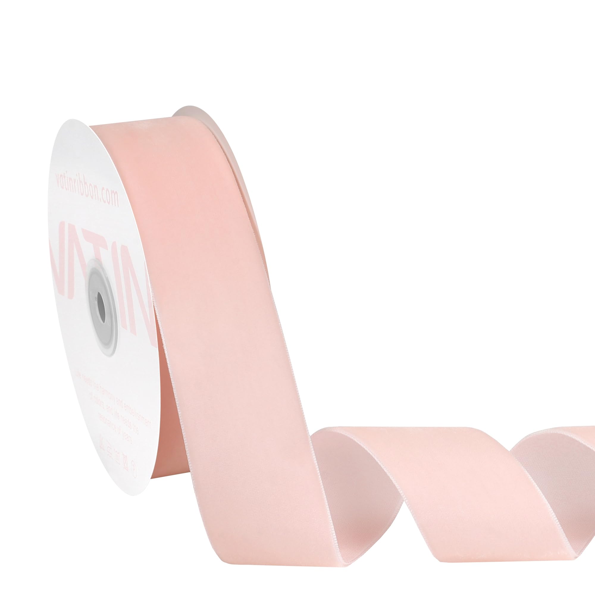 Velvet Ribbon Spool 38mm - Light Pink 38mm-image-77e90732-c782-4664-bc41-85513928e67f-126089