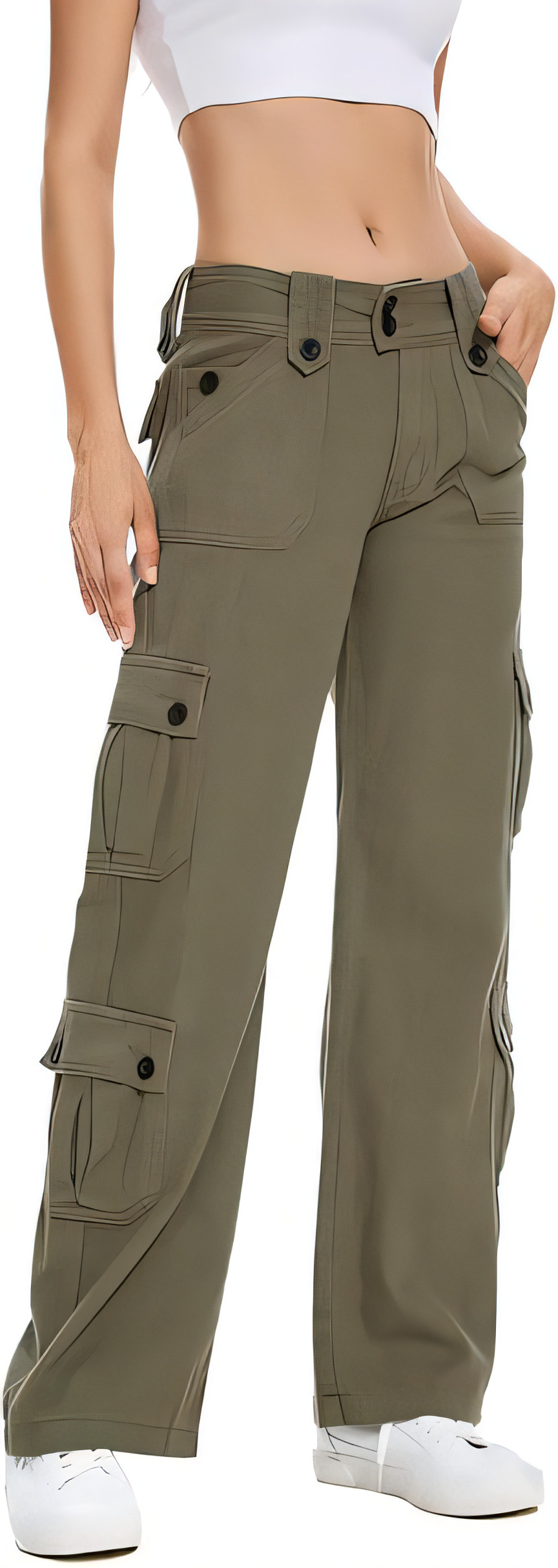 Women's Cargo Jeans - Grey M-image-d164dbd7-cbf1-4003-8da8-652504fb73ff-87804